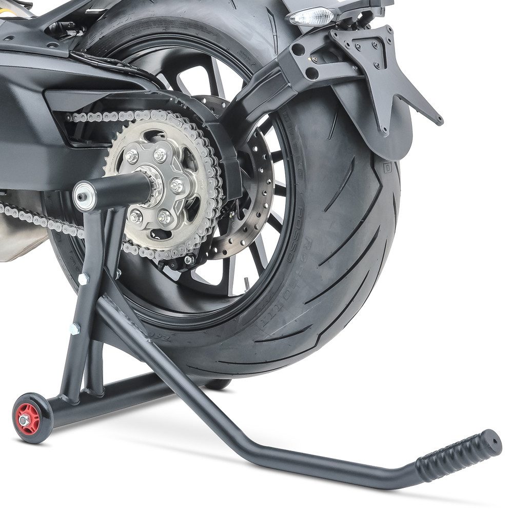 ConStands Motorradheber - Motorrad Montageständer für Honda VFR 750 F 90-97 Schwarz Matt Hint