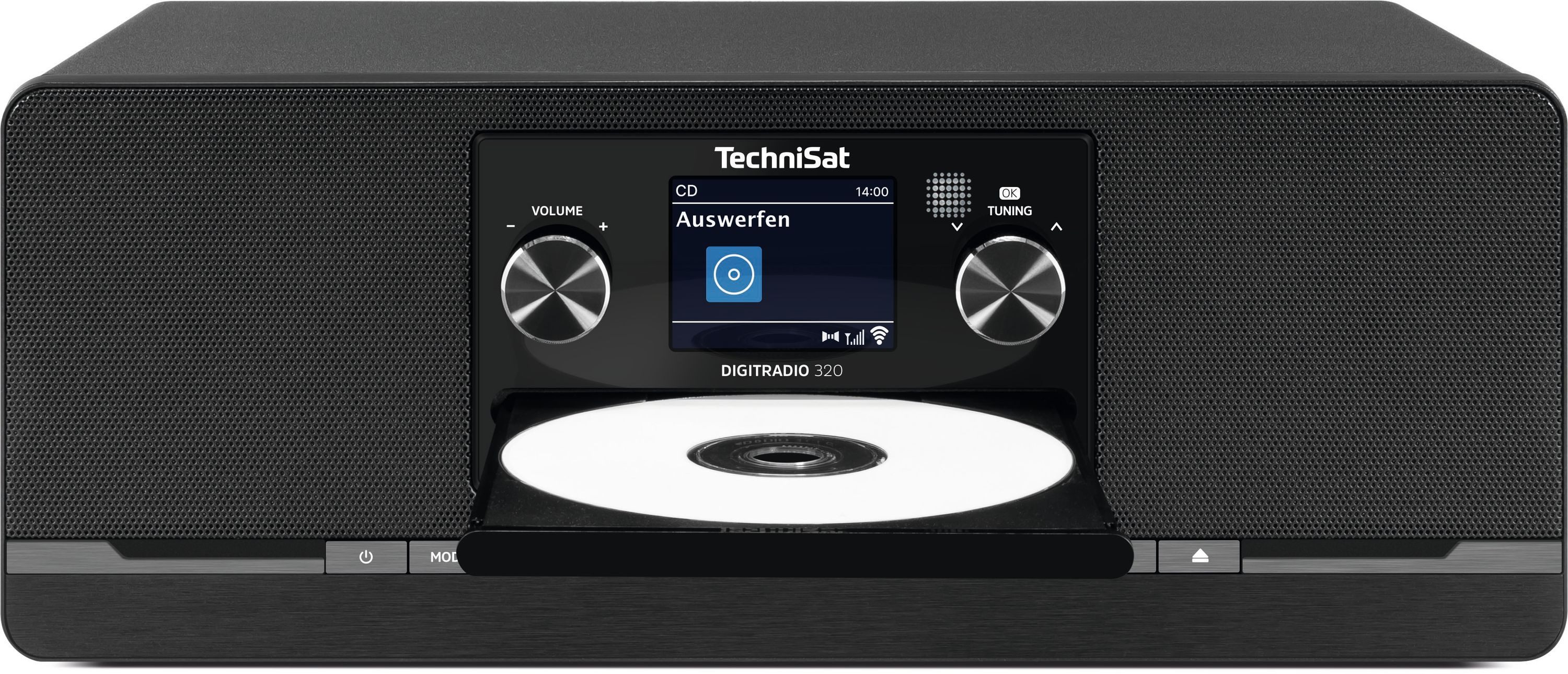 TechniSat DIGITRADIO 320 Digitalradio (DAB) (Digitalradio (DAB), FM-Tuner mit RDS, 10 W, CD-Player, Bluetooth, USB, AUX, Wecker, Sleeptimer, Fernbedienung)