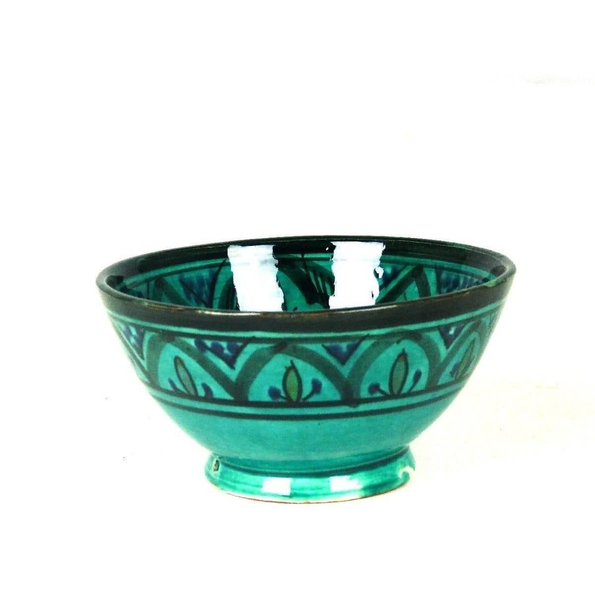 (Groß, Schüssel SIMANDRA marokkanische Keramik, Keramikschale, Orientalische Grün 1-tlg), handarbeit