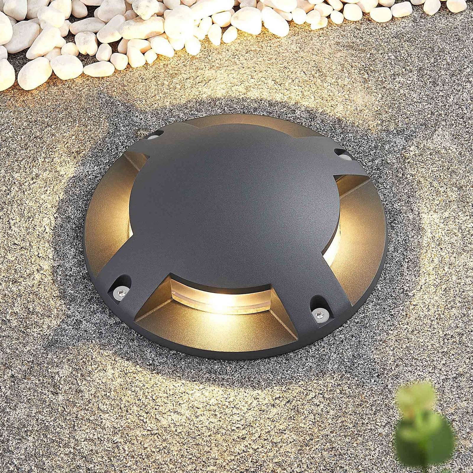 Lindby Einbauleuchte Cormac, LED, Metall, Schwarz warmweiß IP67, LED 4,8 W gesamt, warmweiß