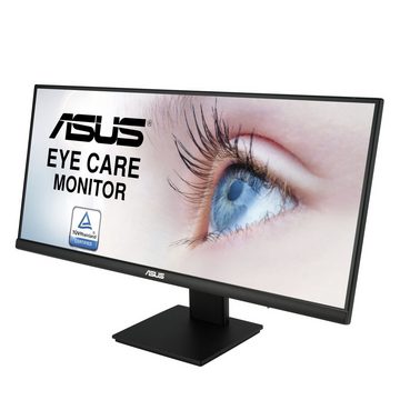 Asus Eye Care VP299CL 73.02cm (21:9) UW-FHD HDMI DP TFT-Monitor (2560 x 1080 px, UltraWide Full HD, 1 ms Reaktionszeit, 75 Hz, IPS, Adaptive-Sync, Lautsprecher, FreeSync, HDCP, HDR, Höhenverstellbar)