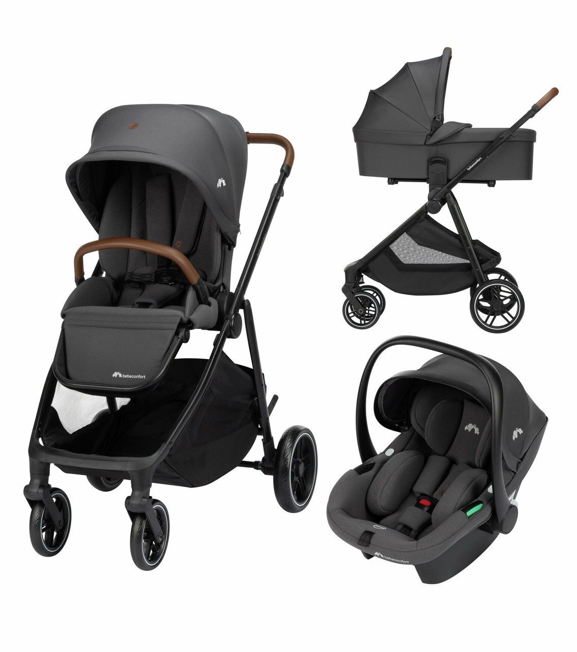 Bebeconfort Kinder-Buggy Bebeconfort Luvia Trio, Kinderwagen 3 in 1, 0–4 Jahre, Babyschale, Kin, 3-in-1 Travelsystem Intelligenter Klappmechanismus Bequeme Fahrten …