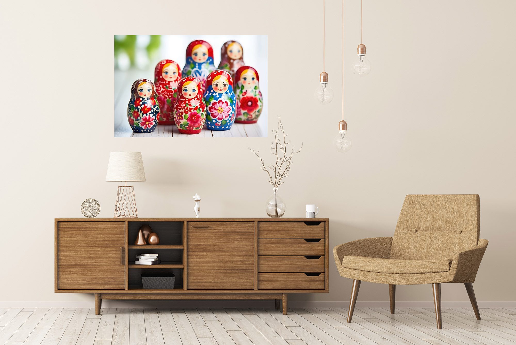 islandburner Poster Russische Matroschka Puppen weißer günstig online kaufen