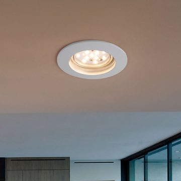 Brilliant LED Einbaustrahler, LED-Leuchtmittel fest verbaut, 2er Set LED Einbau Lampen Arbeits Zimmer Innen Leuchten Titan Decken