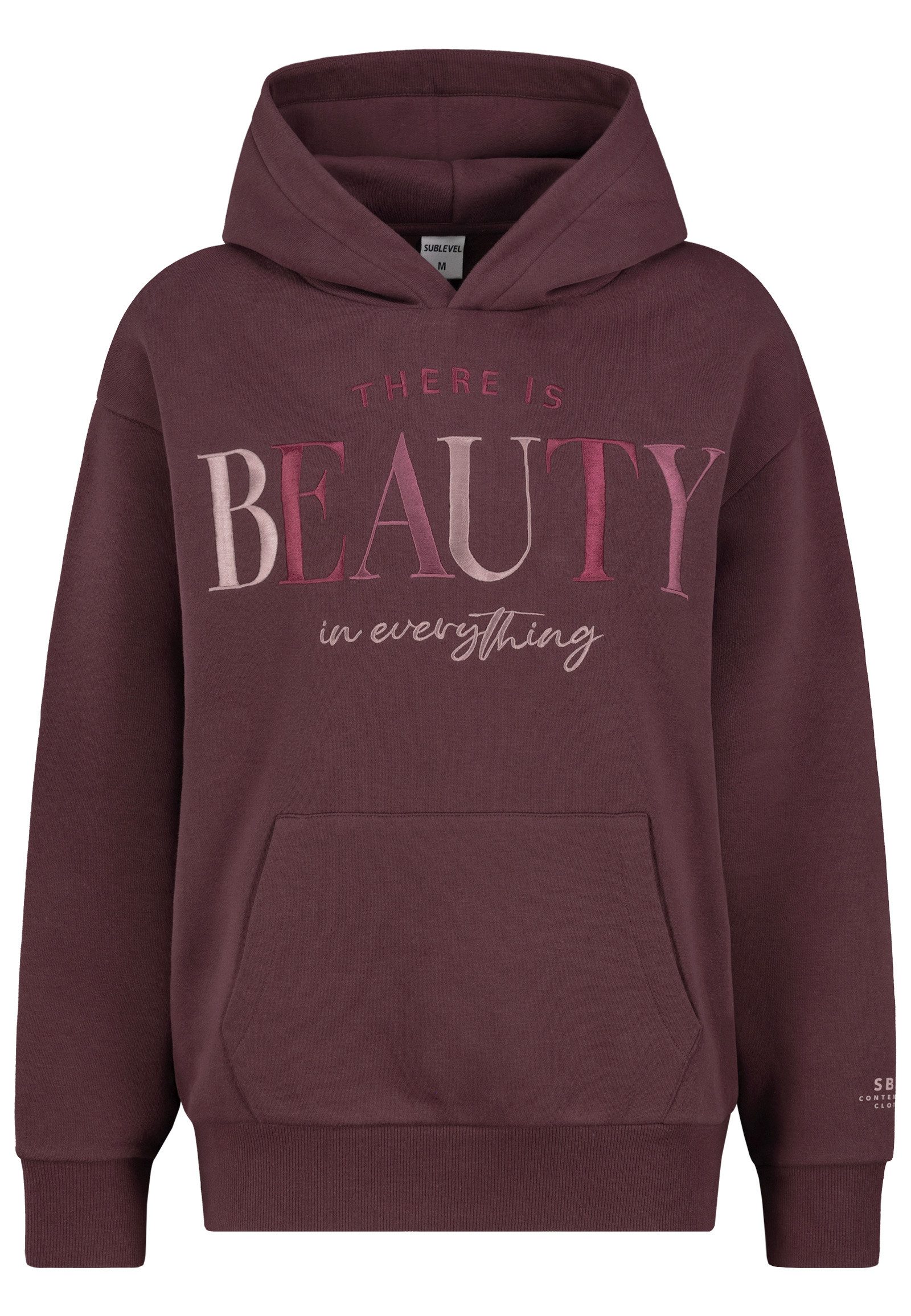 SUBLEVEL Kapuzenpullover Damen Pullover kuschelig weich Flauschig Hoody Hoo günstig online kaufen