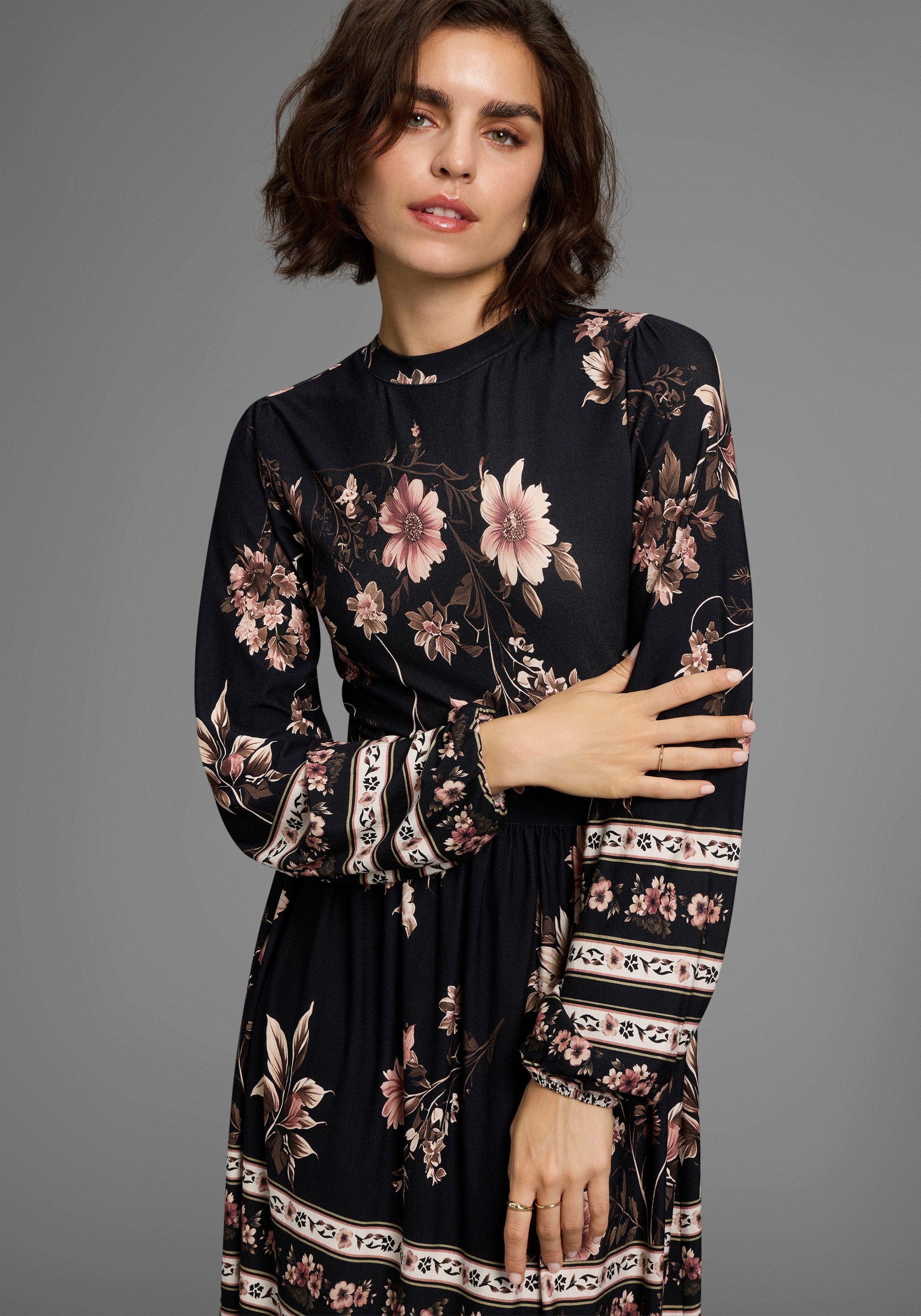 Laura Scott Jerseykleid geblümtes Design, aus Single Jersey - NEUE KOLLEKTI günstig online kaufen