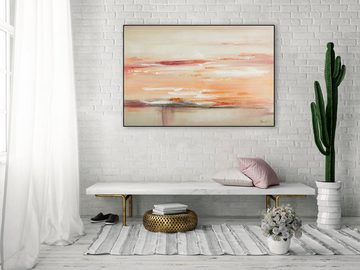 KUNSTLOFT Gemälde Rosewater Tides 120x80 cm, Leinwandbild 100% HANDGEMALT Wandbild Wohnzimmer