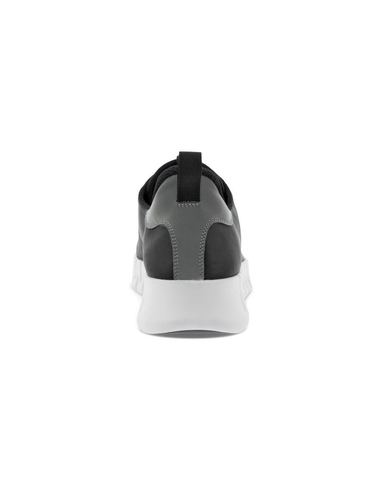 Ecco Gruuv Lea (weiches Nappaleder) schwarz Damen Sneaker – Bild 4 von 5