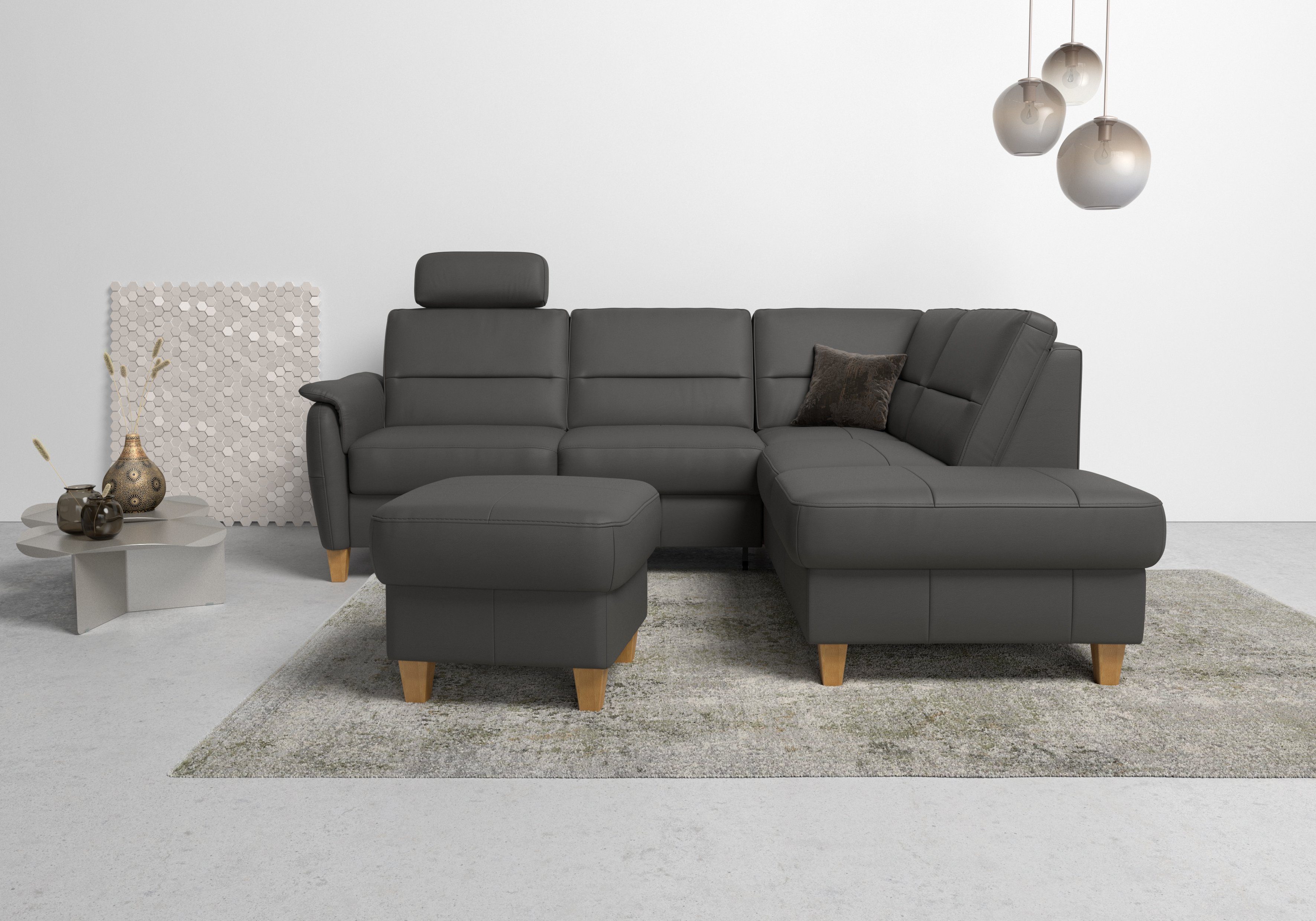 Home affaire Ecksofa Palmera L-Form, Federkern, günstig online kaufen