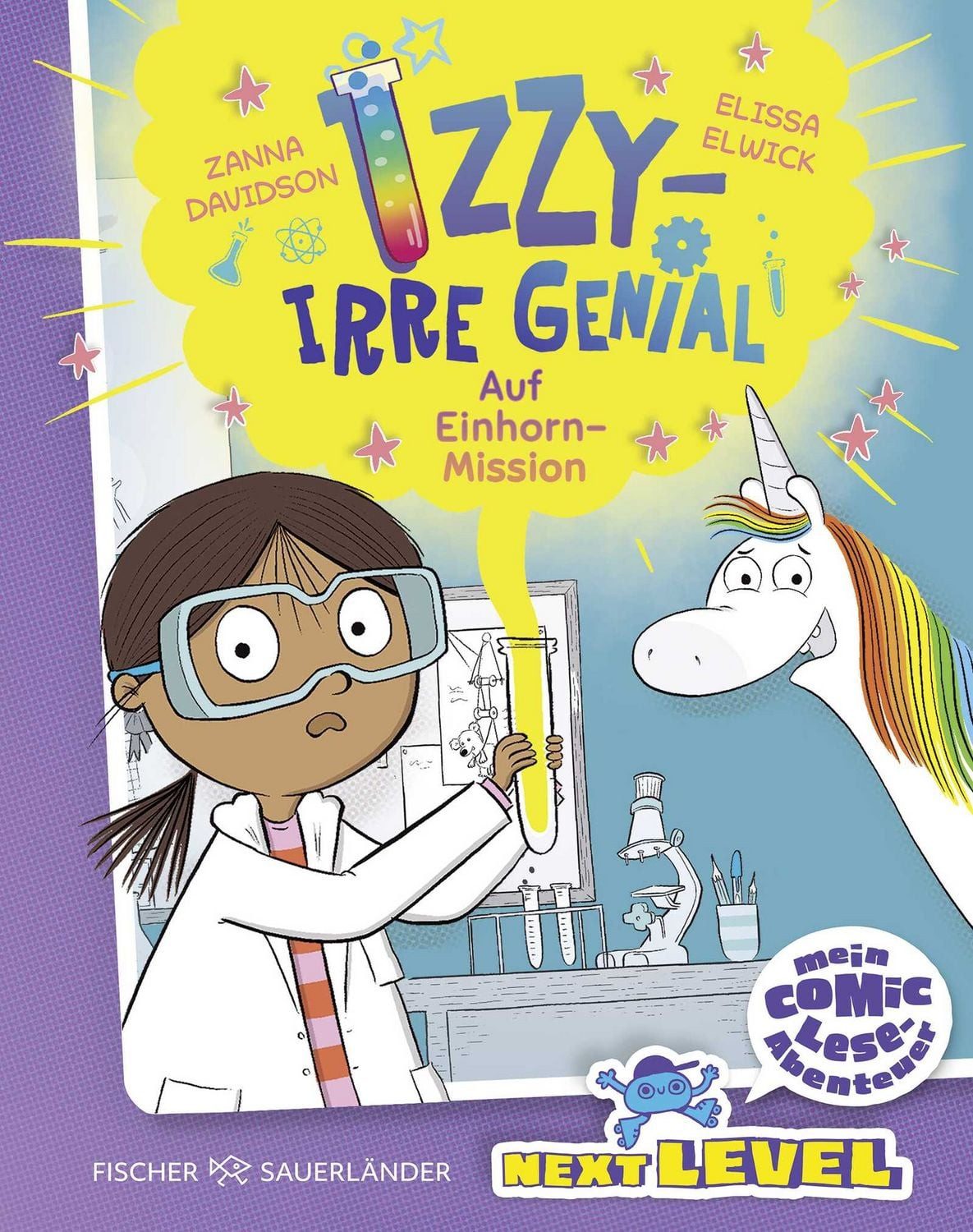Izzy – irre genial: Auf Einhorn-Mission / Zanna Davidson, Das Comic-Leseabenteuer für die Grundschulzeit: Spannend erzählt mit coolen Experimenten, vielen Bildern und Lese-Audio