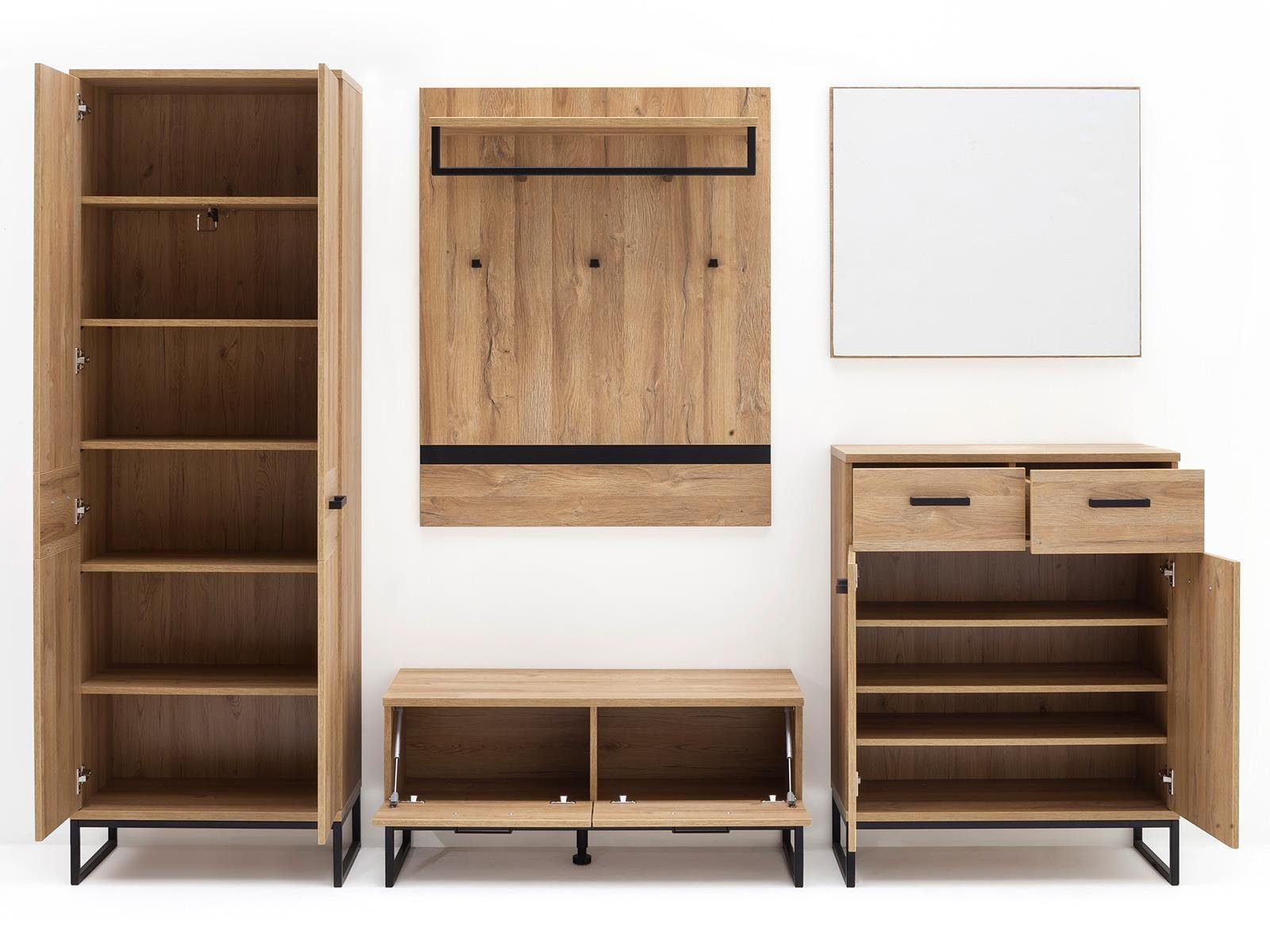MCA furniture Garderoben-Set 267 x 196 x 38 cm (B/H/T)