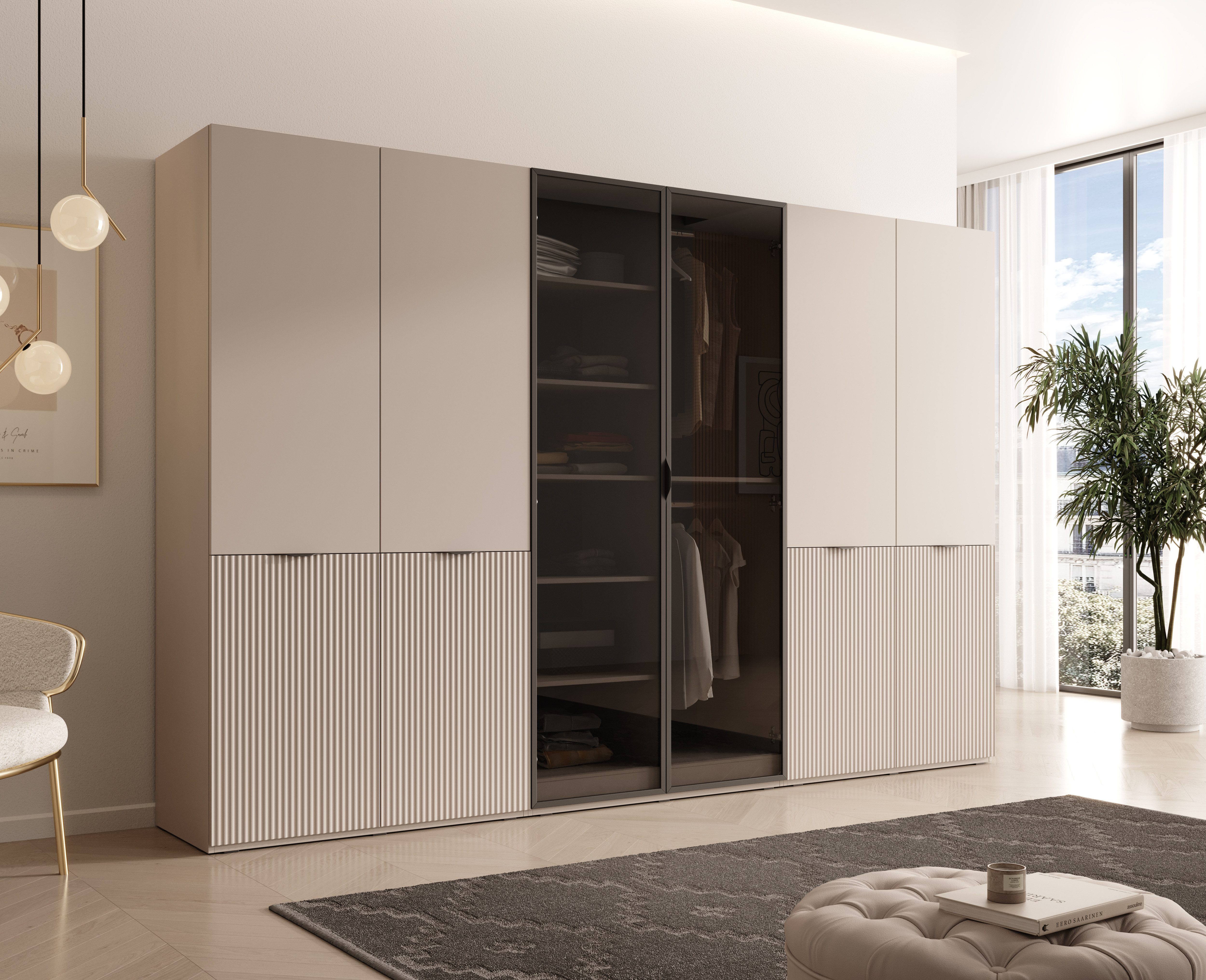 MOEBLO Drehtürenschrank MINEWRA ANTISOL 300 (Moderner Drehtürenschrank mit günstig online kaufen