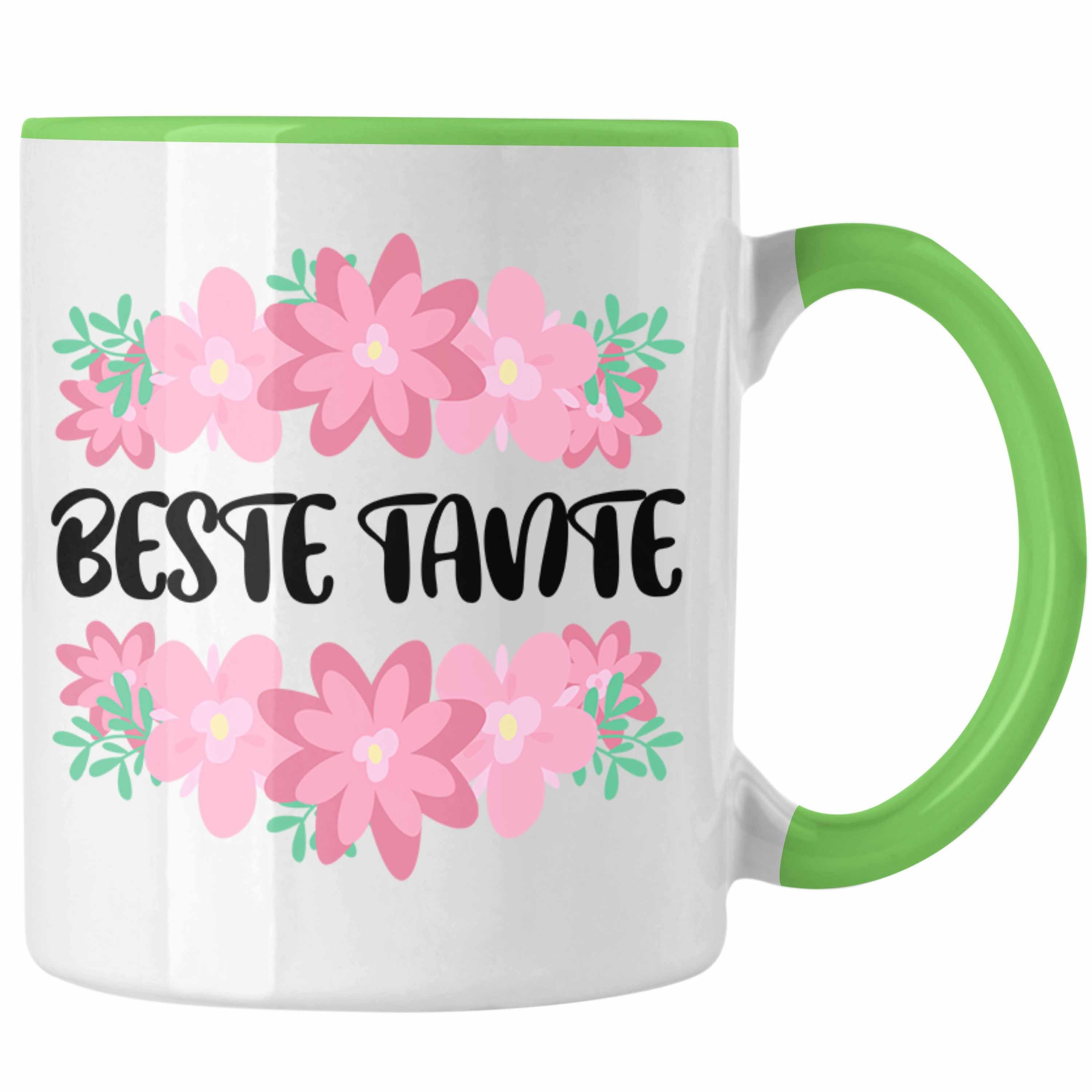 - Beste Geschenkidee Tante Beste Spruch - Tasse Trendation Geschenk - Lieblingstante Tasse Tante Grün Trendation Kaffeetasse Lustig
