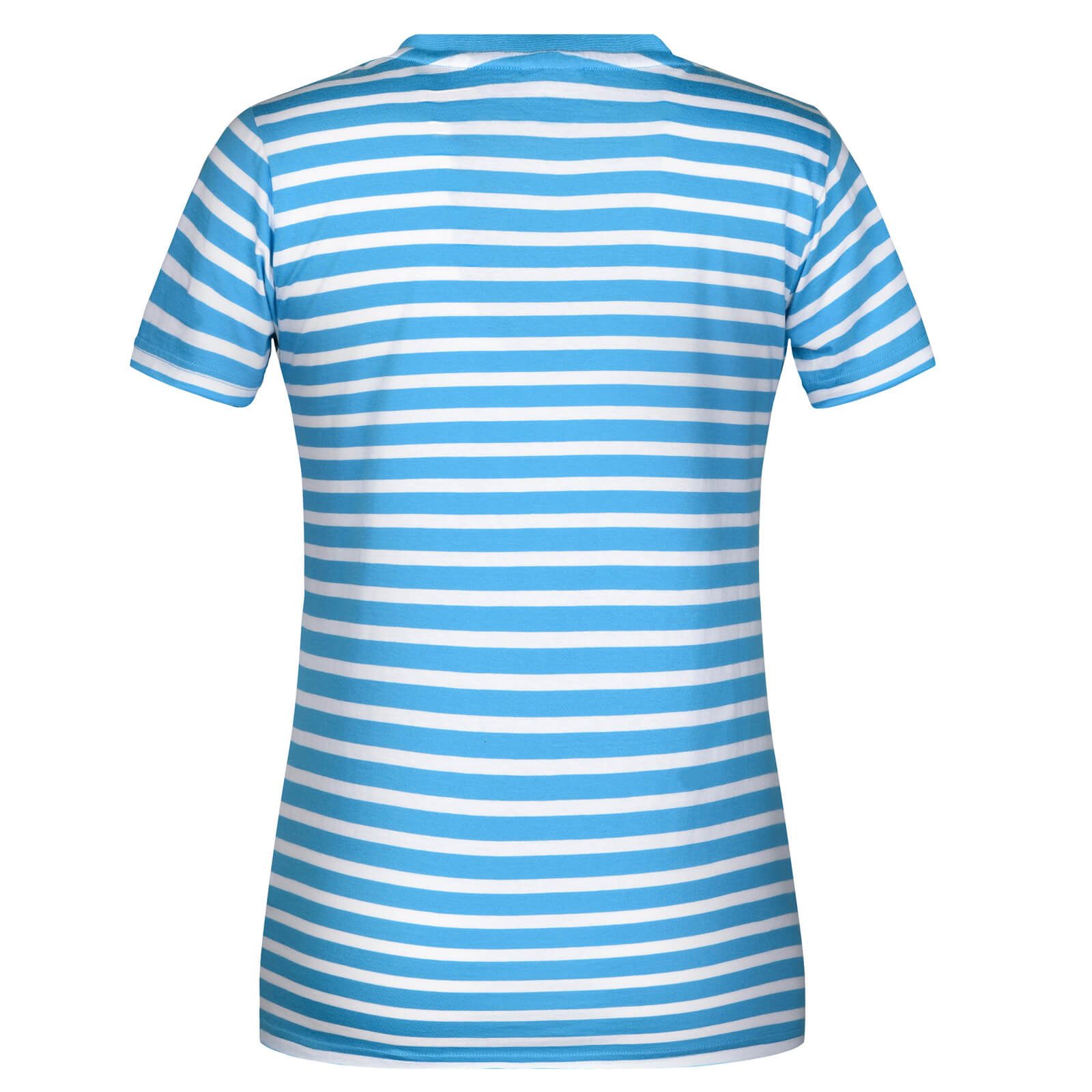 James & Nicholson T-Shirt Damen Kurzarm-Shirt mit Streifen und Brusttasche günstig online kaufen