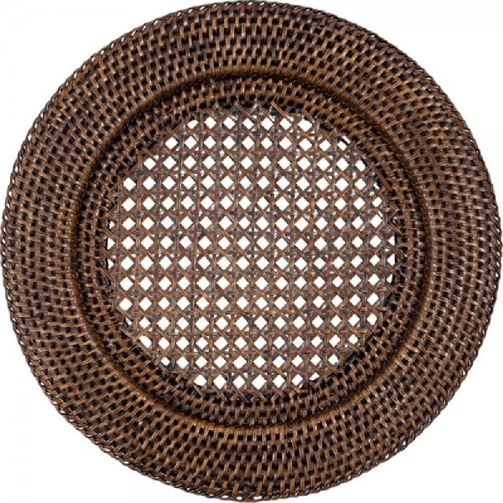 Tischdecke Platzteller Unterteller Rattan Rund Brown (32cm)