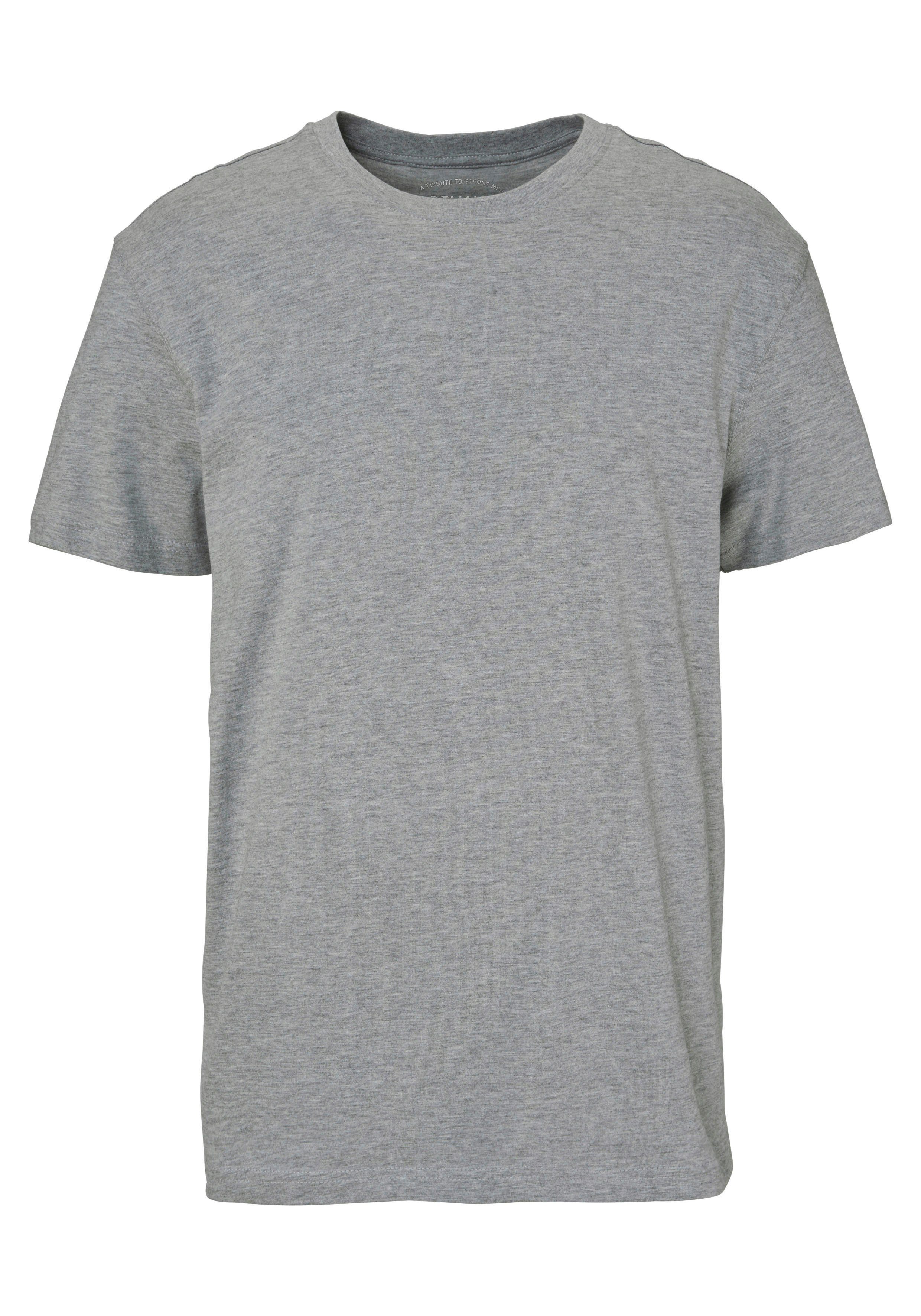 als (Packung, marine, T-shirt grau-meliert T-Shirt perfekt rot, 3-tlg., 3er-Pack) World Man's Unterzieh-