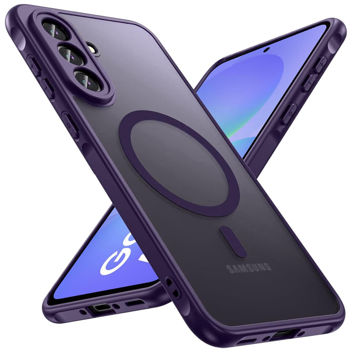 CoolGadget Handyhülle Magnet-Hülle für Samsung Galaxy A56 5G Schutzhülle magnetisch 6,7 Zoll, Hülle Matt Stoßfest kompatibel mit QI-Laden Zubehör Kameraschutz Case