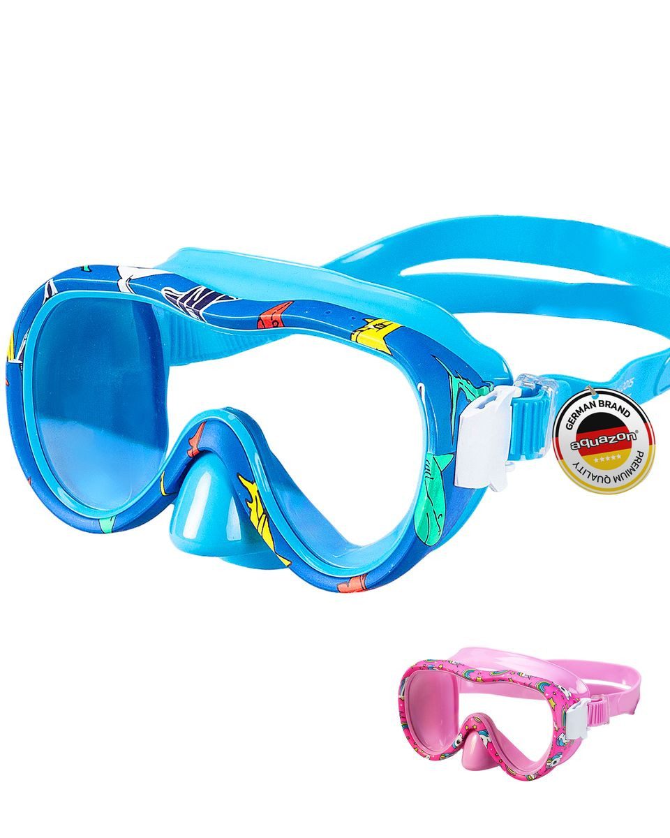 AQUAZON Taucherbrille KIDS, Schnorchelbrille für Kinder 3-7 Jahre