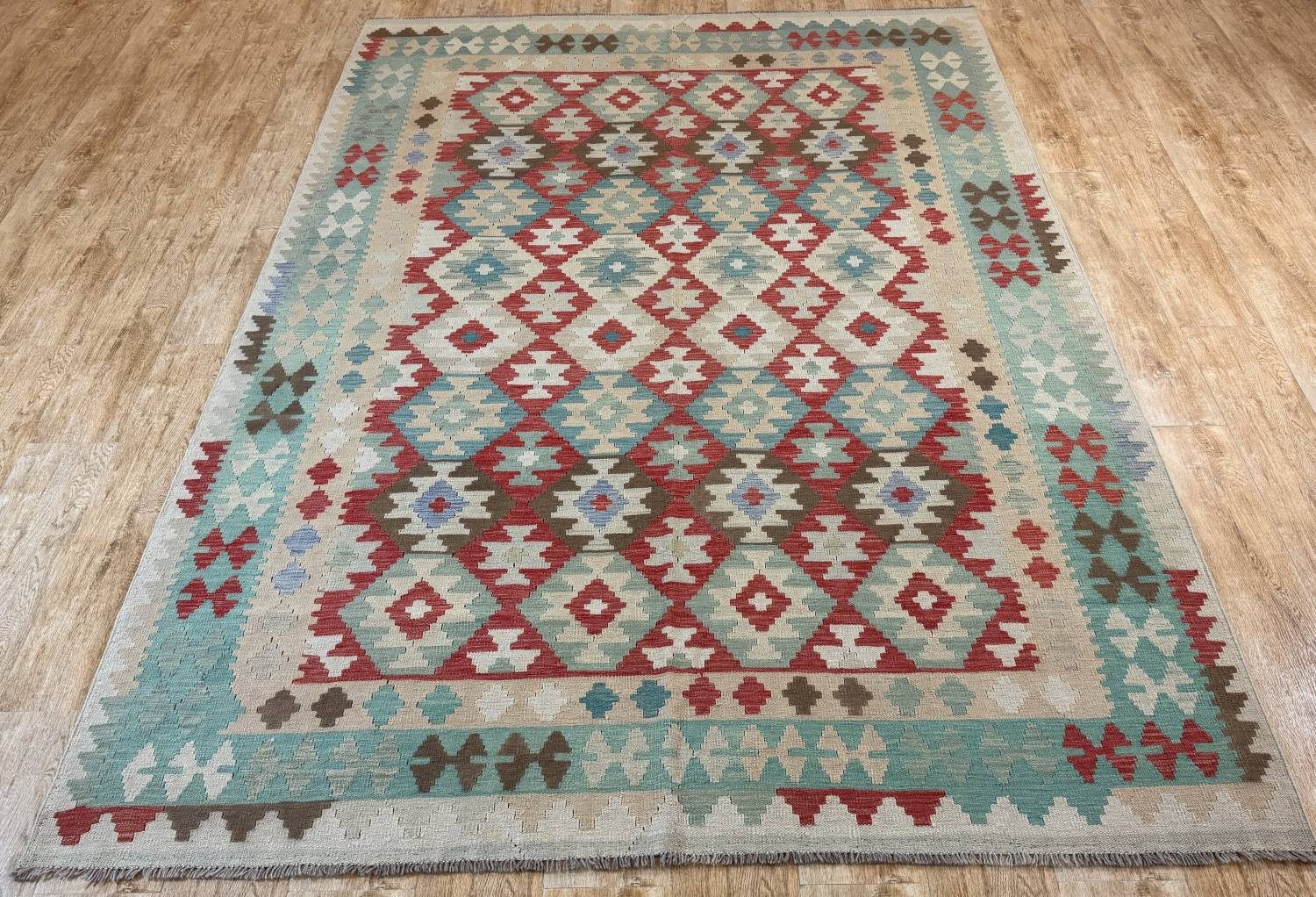 Rug Studios Teppich KELIM ORIGINAL HANDGEARBEITET, Rechteckig, Höhe: 5 mm, Handgefertigt, 203 x 294 cm, Multi