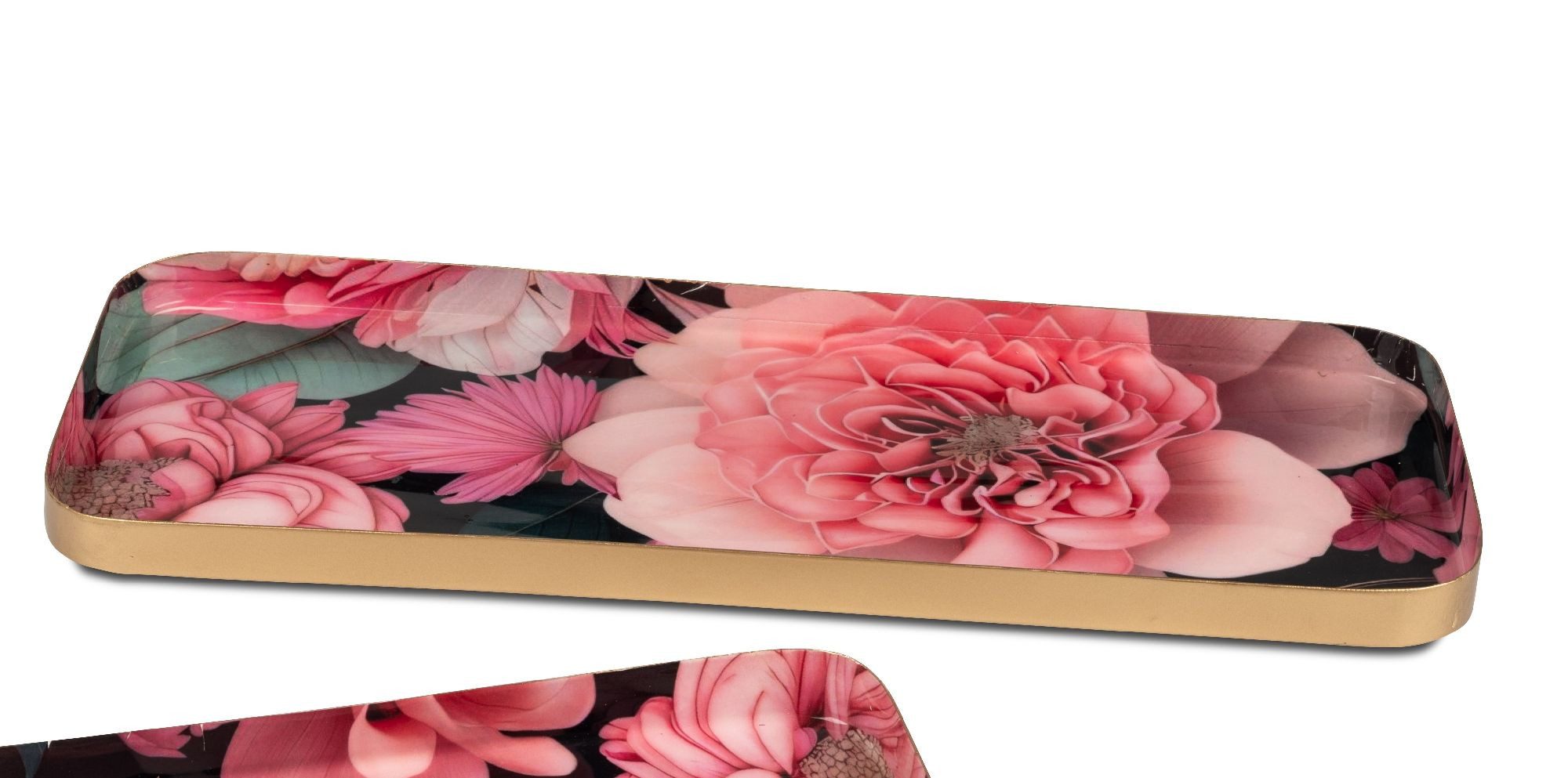 formano Dekoteller Rosengarten, Höhe: 2cm, Farbe: Rosa, Motiv: Rosen