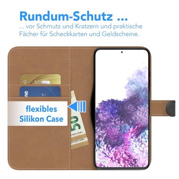 EAZY CASE Handyhülle Uni Bookstyle für Samsung Galaxy S20 Ultra / 5G 6,9 Zoll, Schutzhülle mit Standfunktion Kartenfach Handytasche aufklappbar Etui