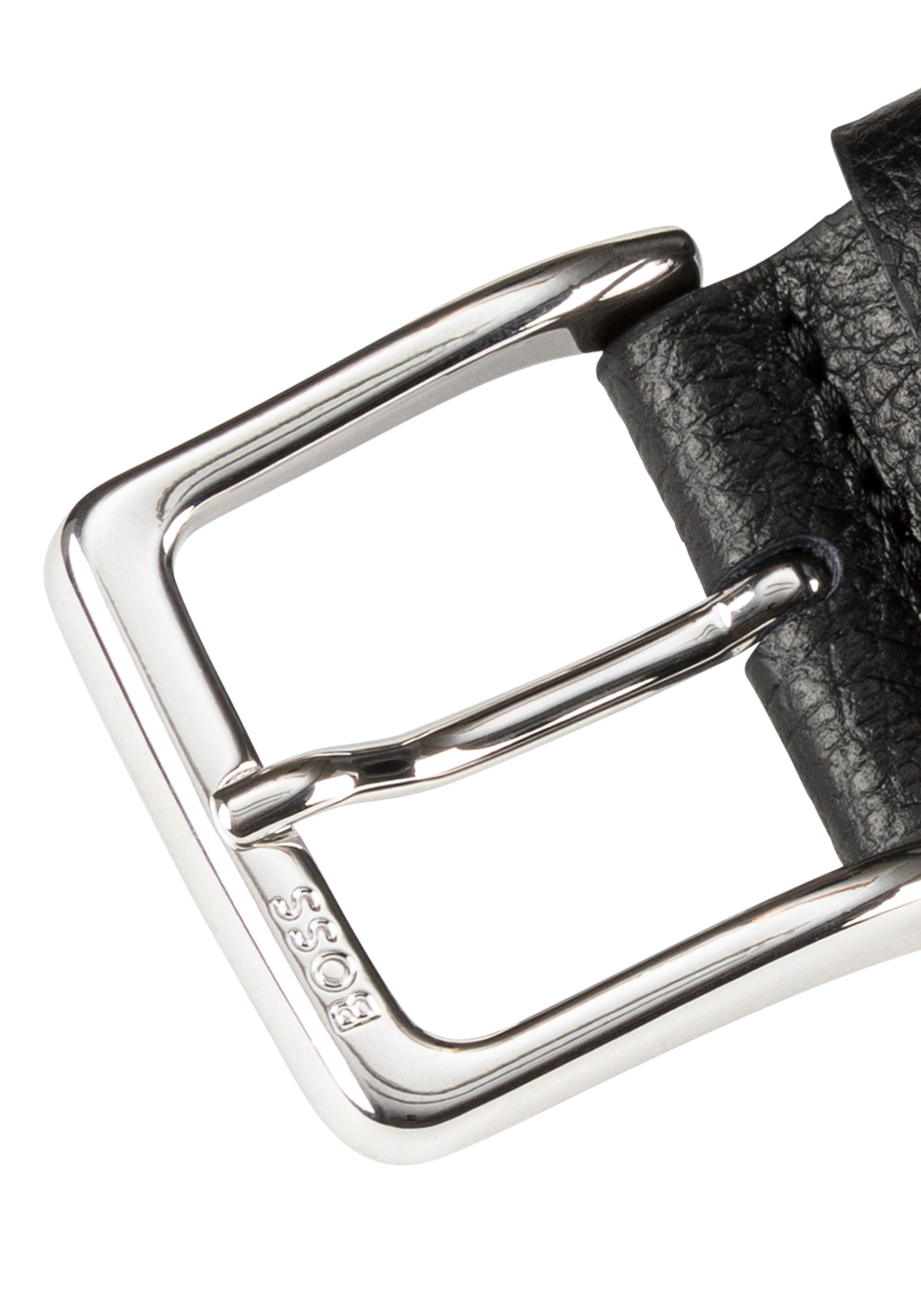 BOSS Ledergürtel Ronnie-Gr_Sz35 aus genarbtem Leder günstig online kaufen