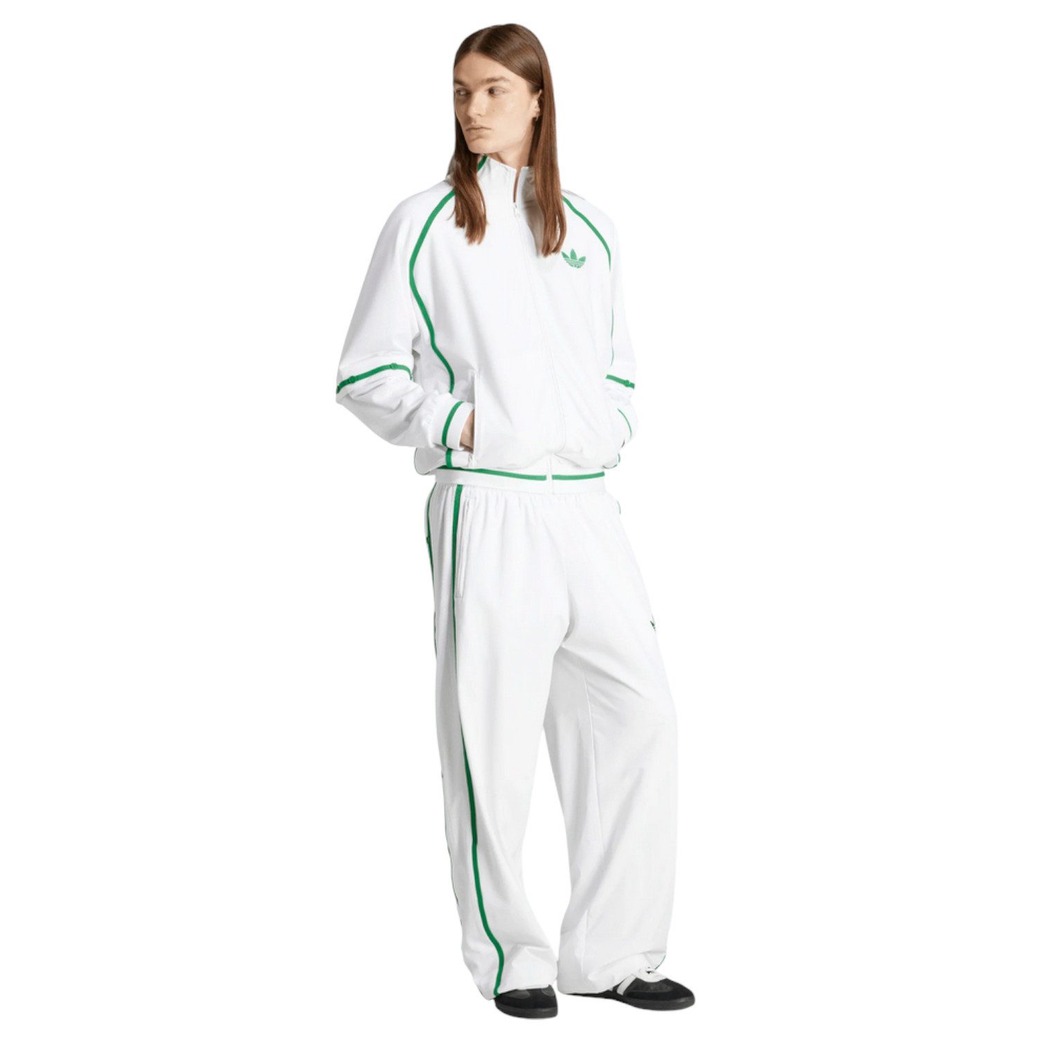 adidas Performance Trainingsjacke TT (bequem Passform) weiss/grün Herren