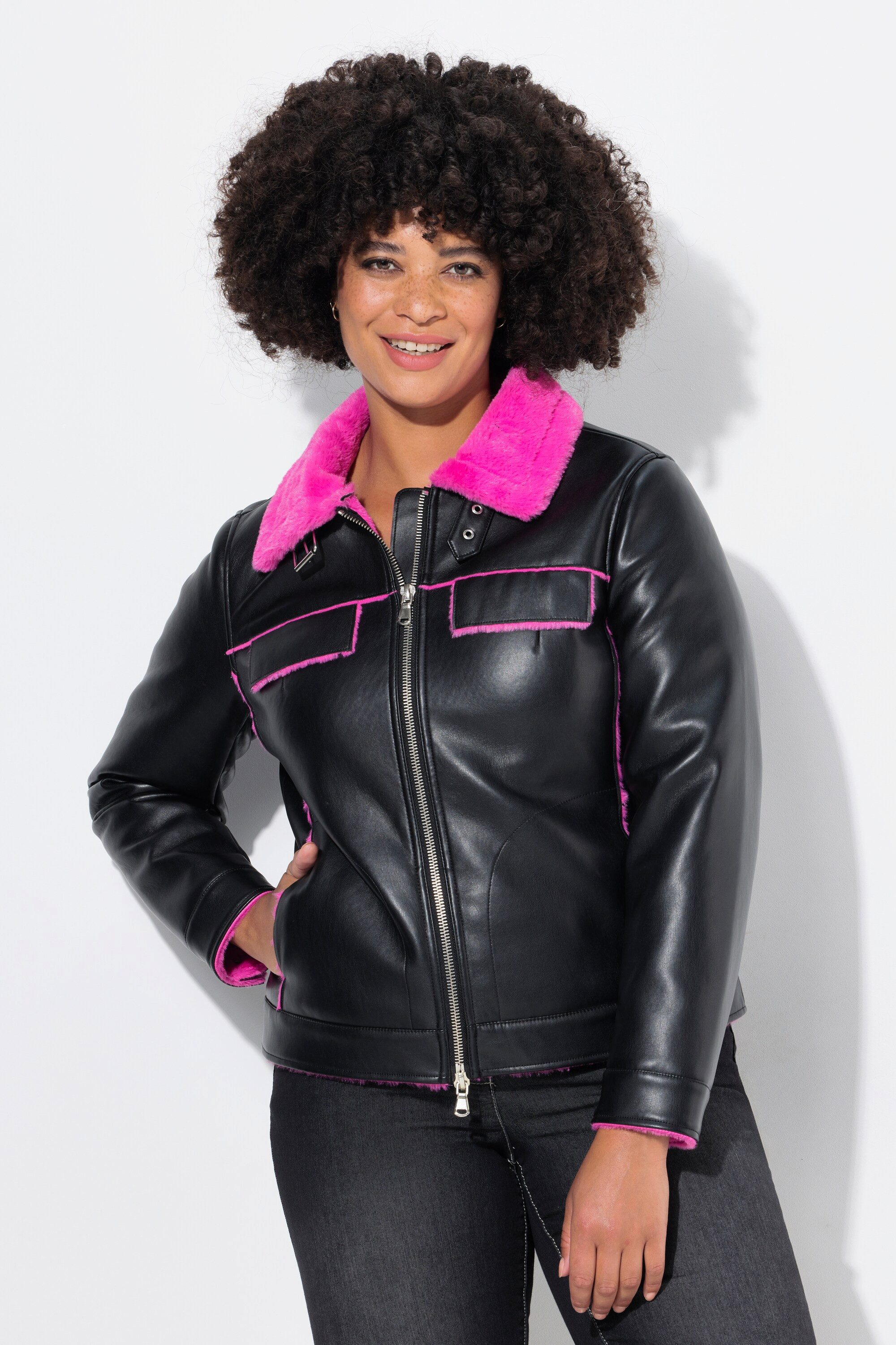 Angel of Style Lederjacke Lederoptik-Jacke Classic günstig online kaufen