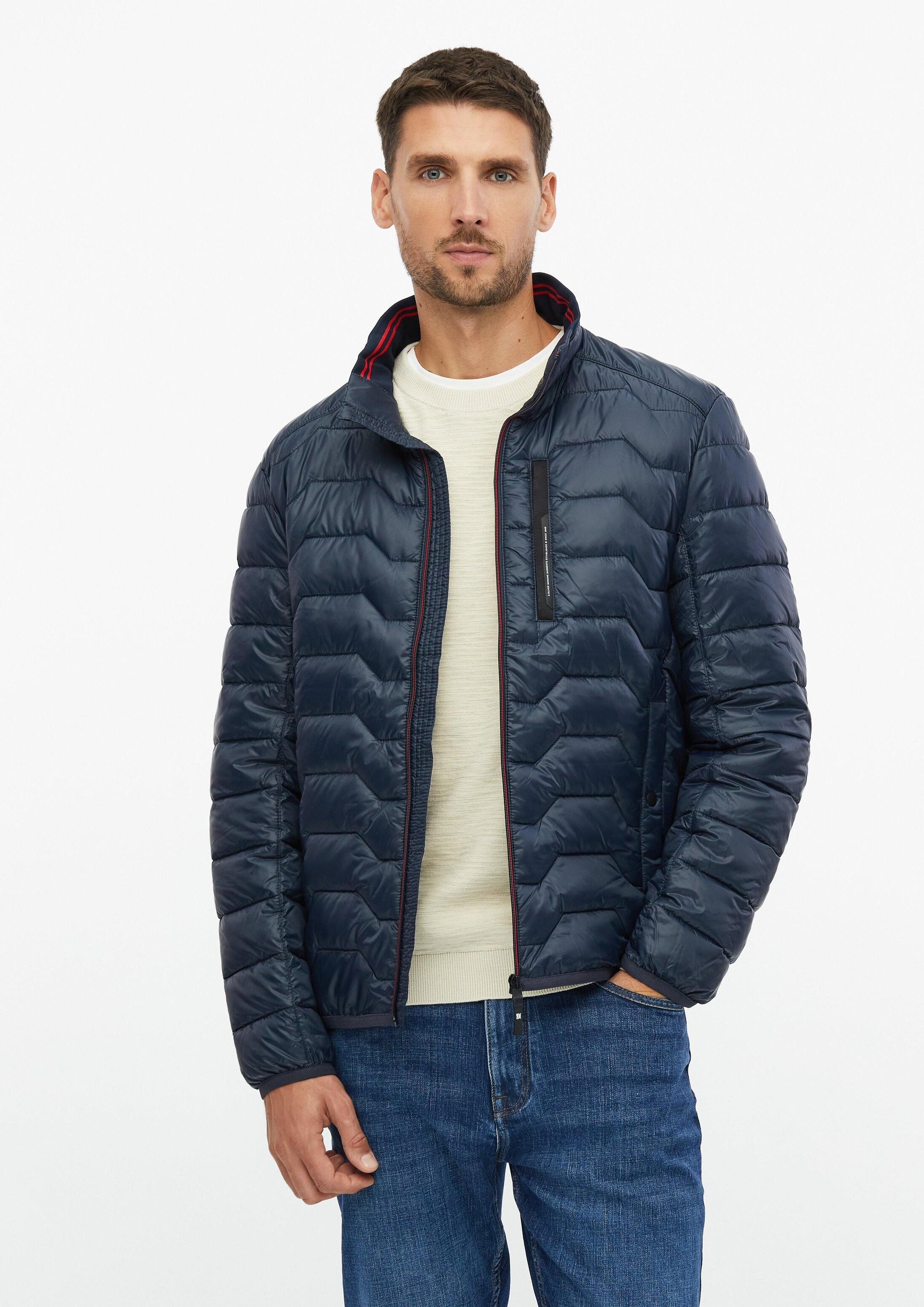 s.Oliver Funktionsjacke Outdoor-Jacke Leichte Steppjacke mit Kontrast-Details und Stehkragen