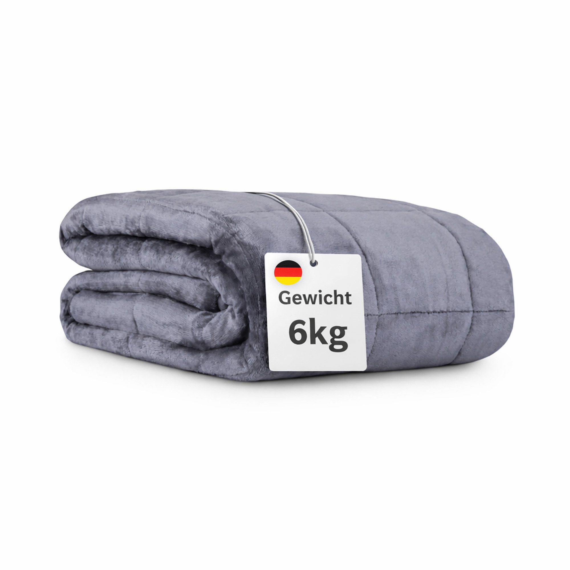 Bestlivings Gewichtsdecke 6kg für ruhigen, erholsamen Schlaf, Füllung: Feine Glasperlen, Bezug: Samtweicher Fleece, Gesteppte Entspannungsdecke, Anti Stress und Therapiedecke