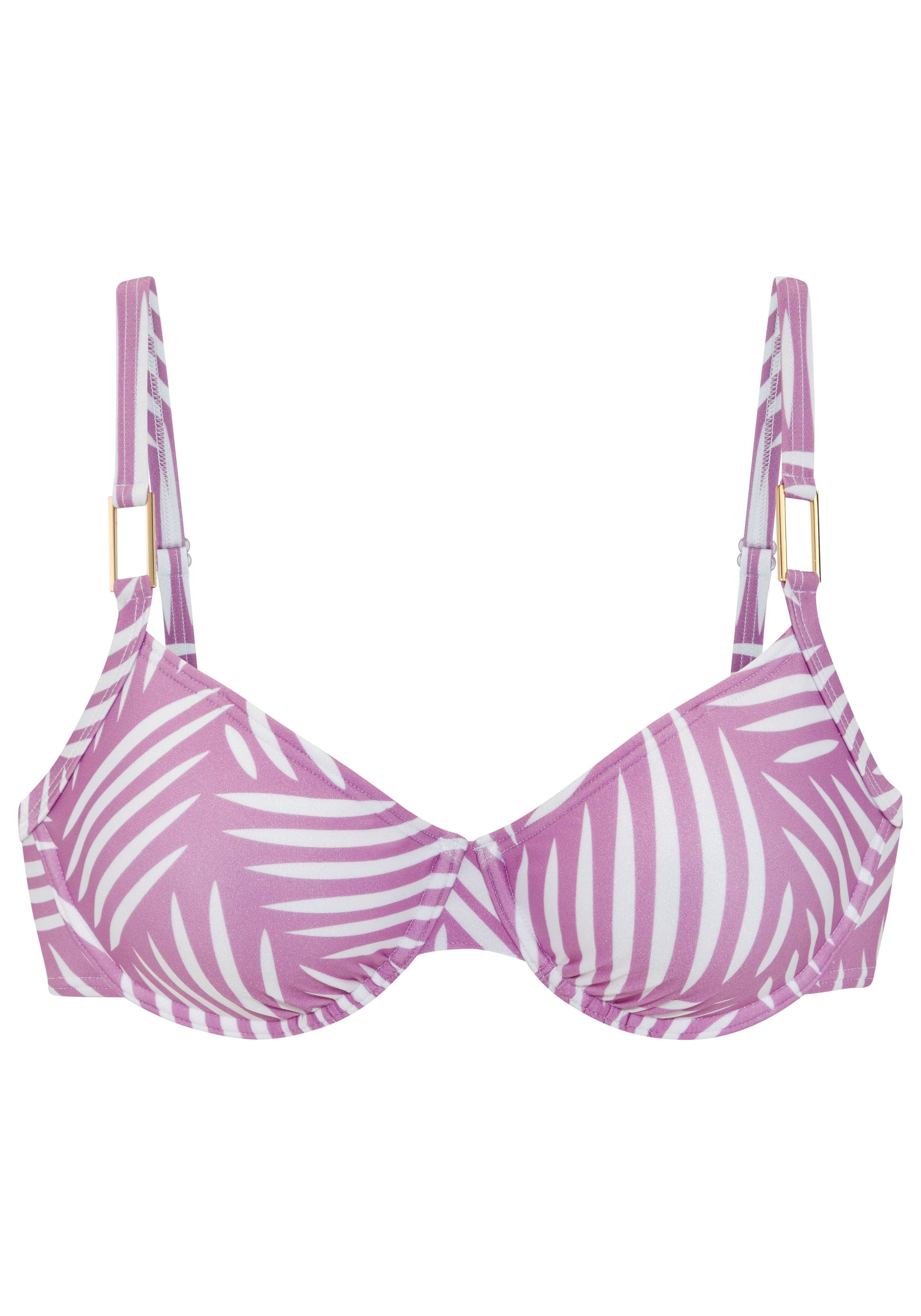 LASCANA Bügel-Bikini-Top Liv, Mit goldfarbenen Schnallen günstig online kaufen