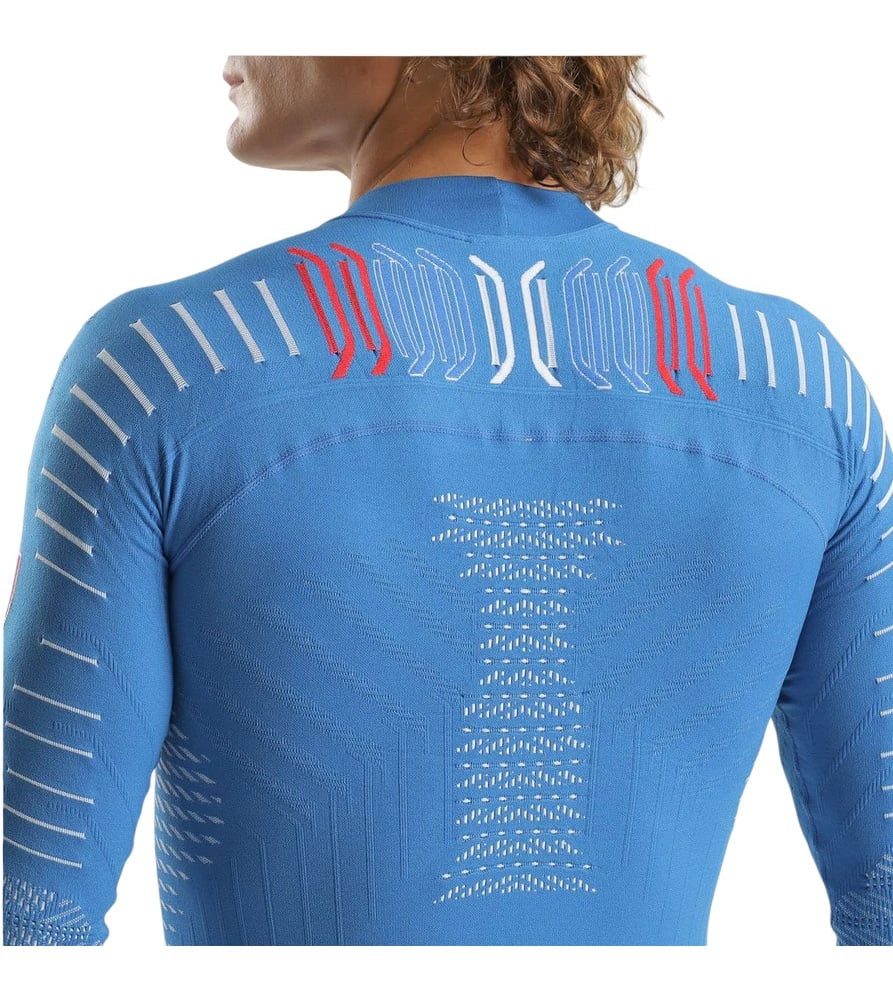 UYN Langarmshirt Natyon 3.0 Slowakei/Slovakia Turtle Neck enganliegend Unterwäsche blau