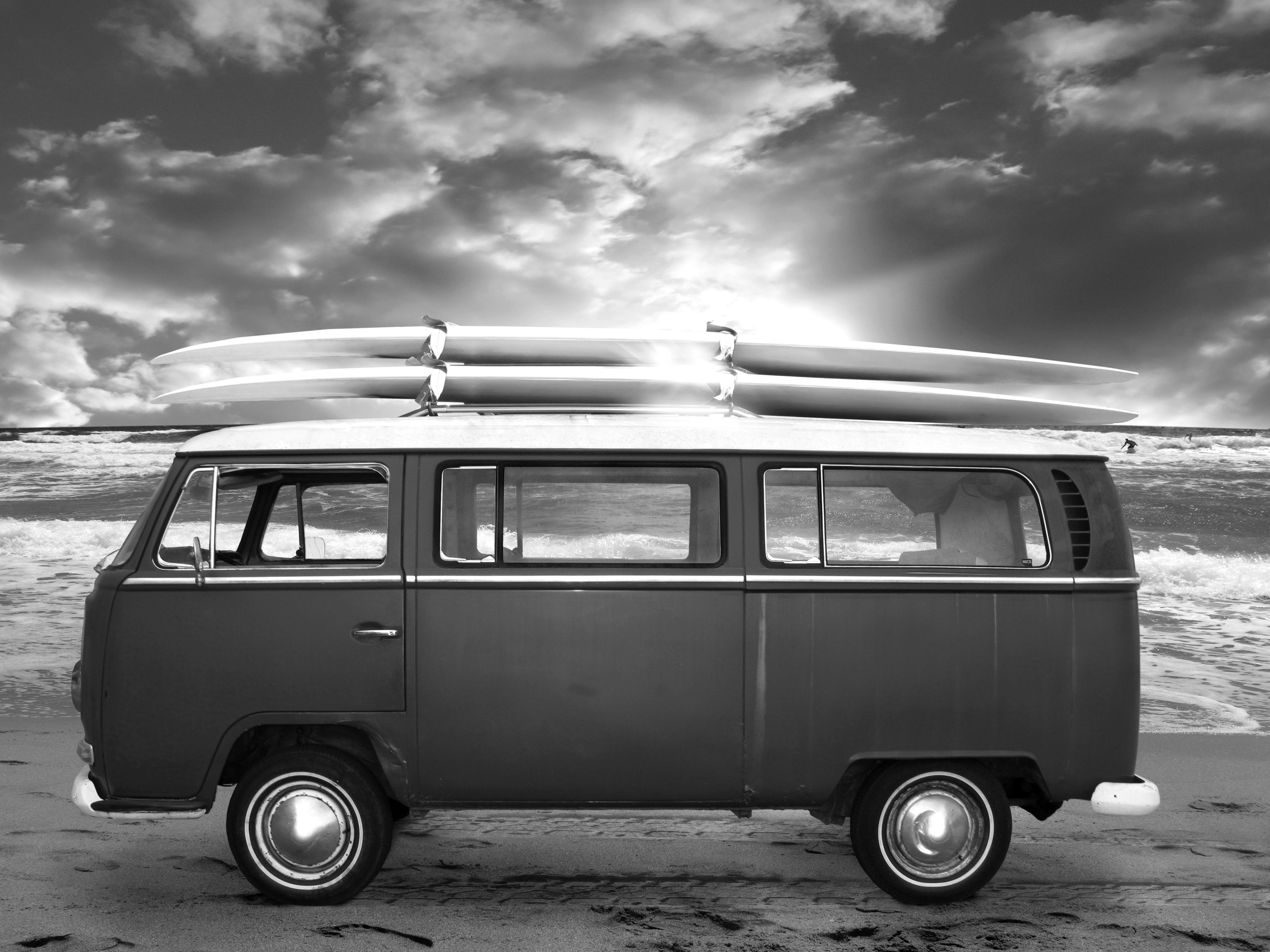 Fototapete Auto Schwarz & Weiß