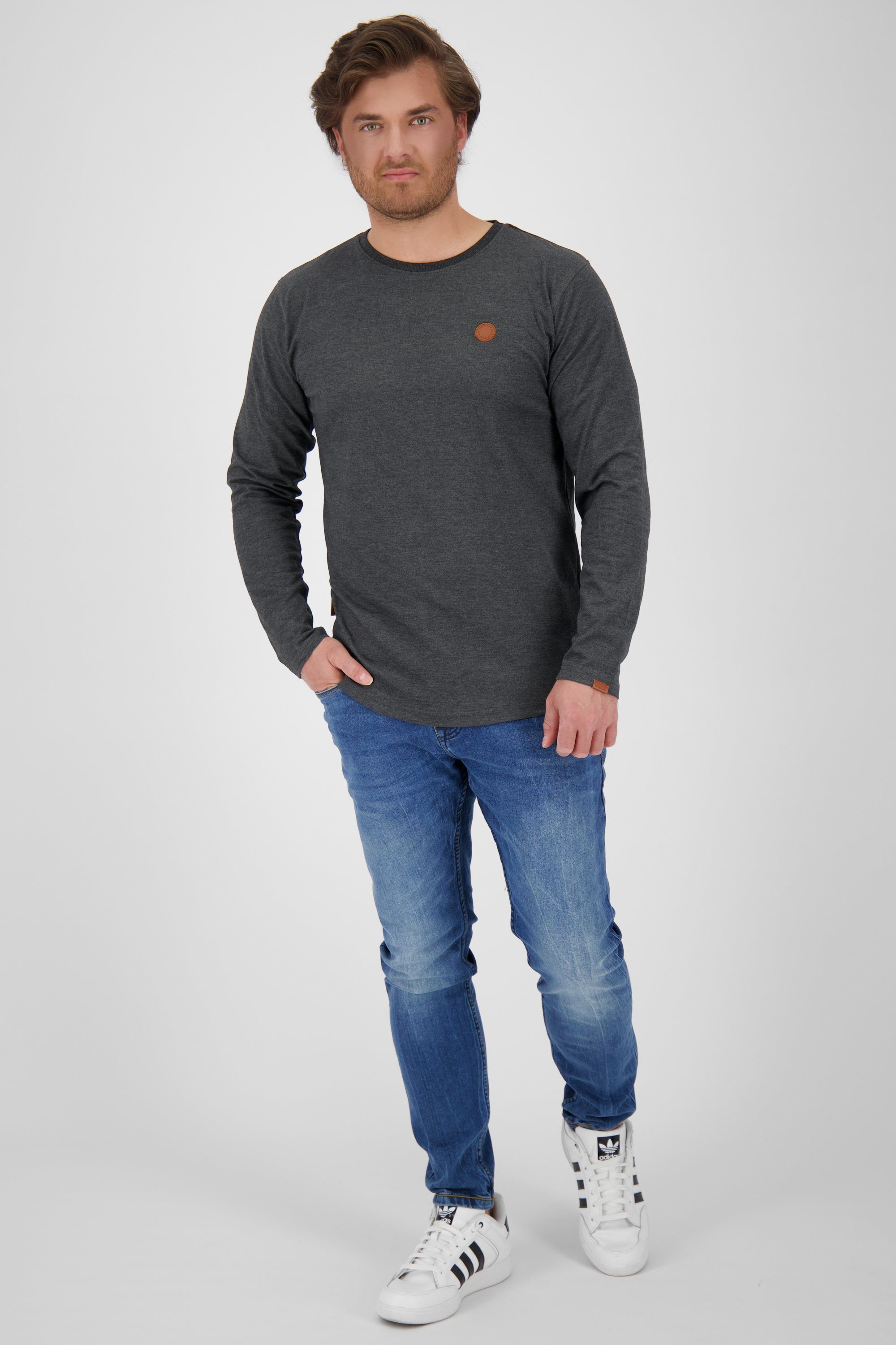 Langarmshirt Herren A Longsleeve AlexAK Langarmshirt Kickin Alife & moonless