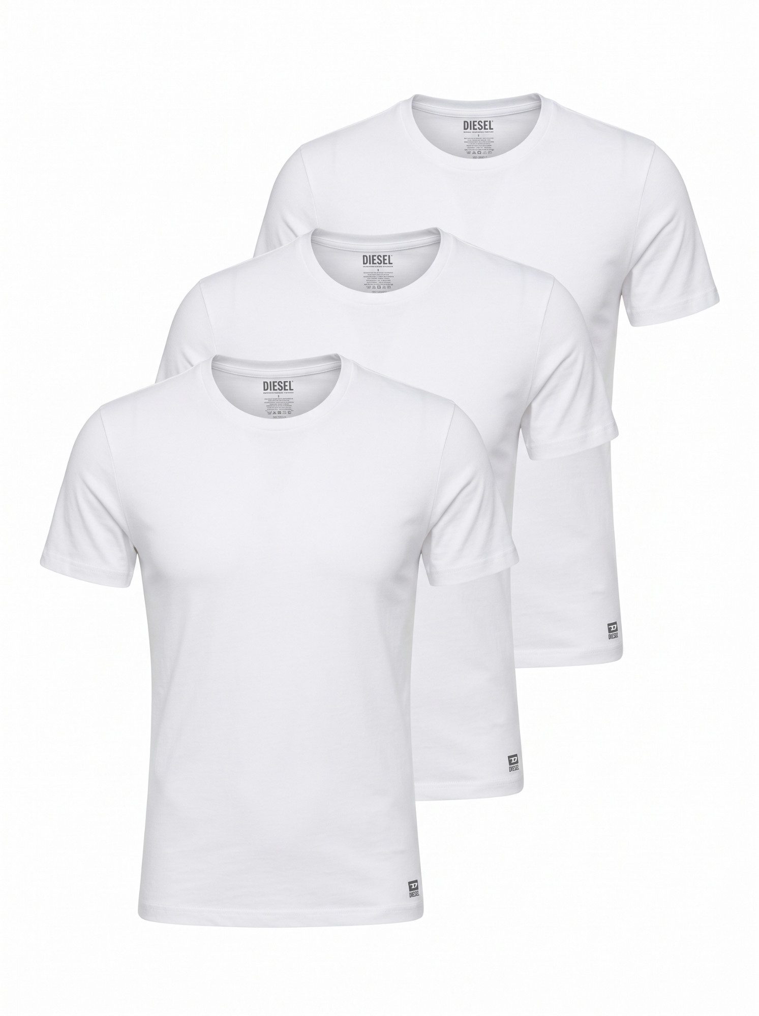 Diesel Rundhalsshirt Slim Fit - RANDAL (3-tlg., 3er-Pack) Weiche, atmungsaktive Baumwolle
