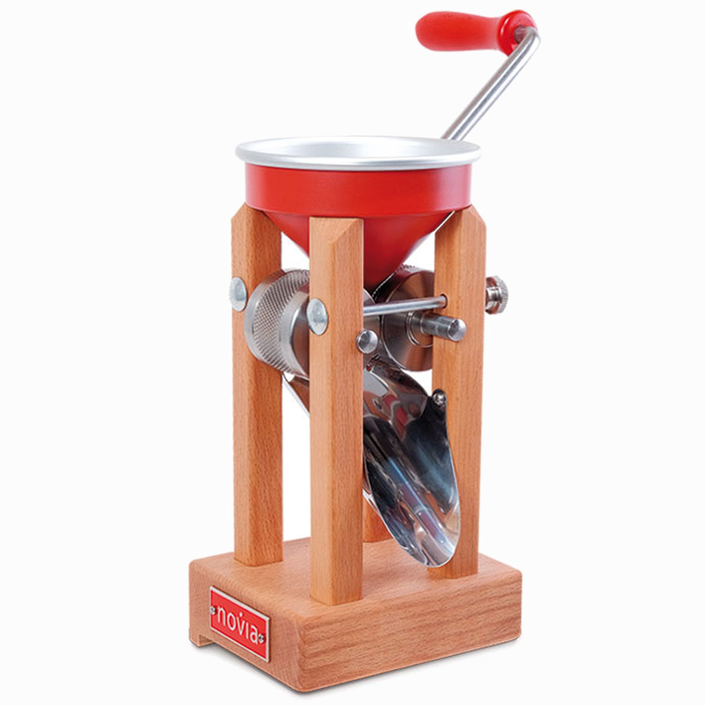Eschenfelder Getreidemühle Eschenfelder Kornquetsche, Tischmodell, Aluminiumtrichter Manuell, Handbetrieben, Stufenlos einstellbare Flockenstärke, stufenlos einstellbar