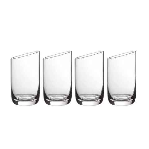 Villeroy & Boch Gläser-Set NewMoon Wasserglas-Set, 225 ml, 4-teilig, Glas