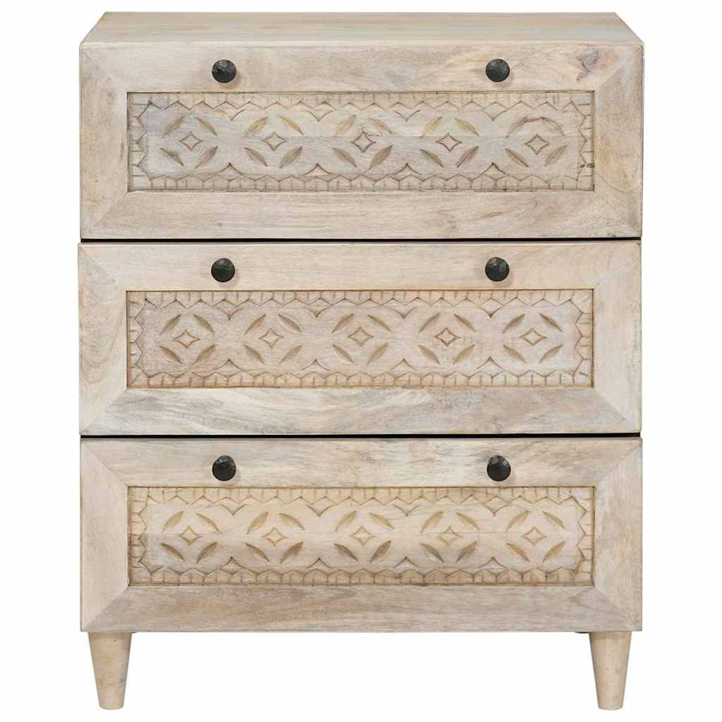 vidaXL Schranksystem Sideboard 60 x 33 x 75 cm massives holz Weiß (1-St)