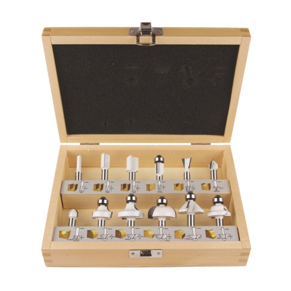 Makita Fräser-Set Fräser Set 8 mm Schaft 12 Stk. (D-53556) für DRT 50 / RP günstig online kaufen