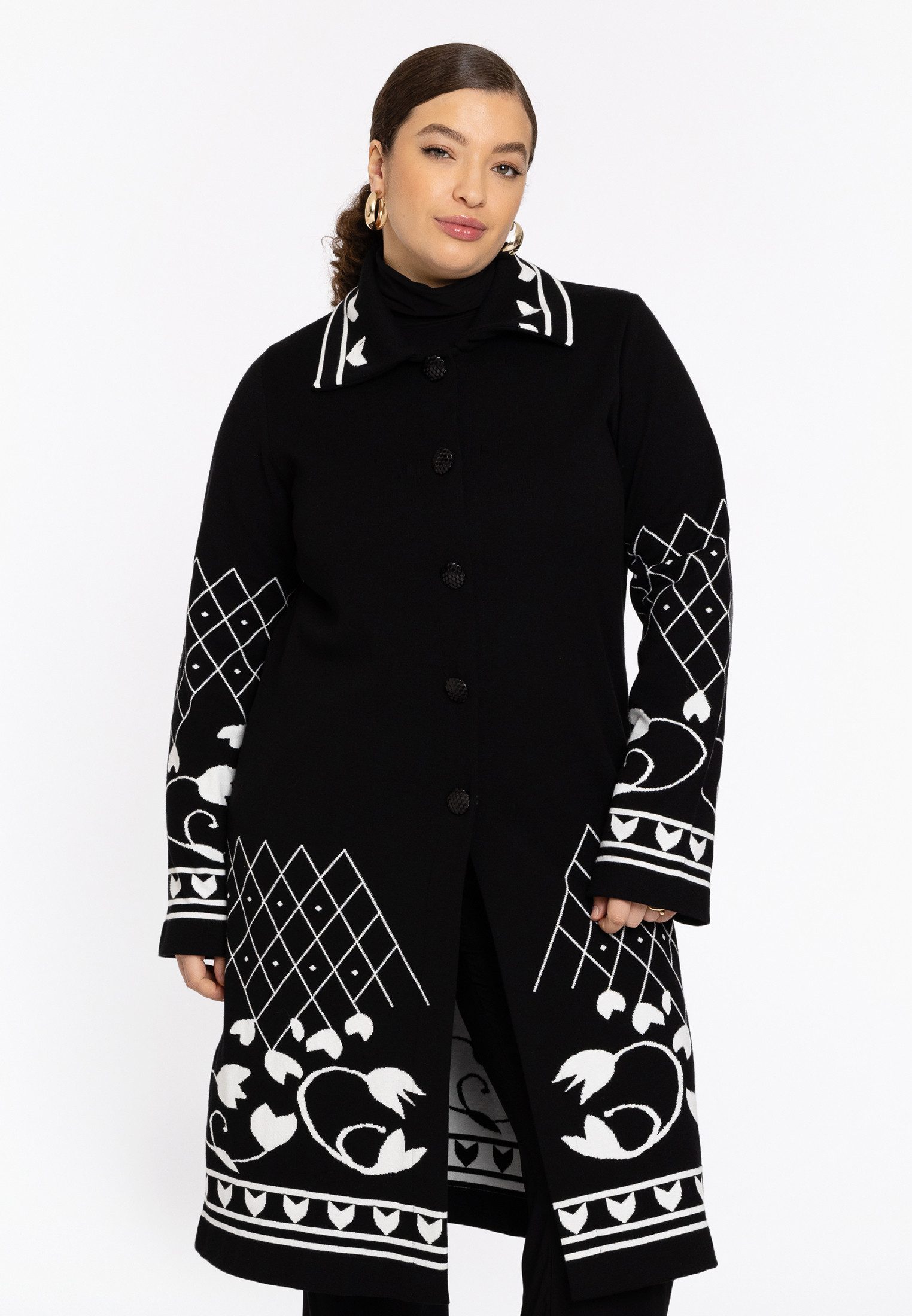 YOEK Cardigan Damen Strickjacke mit Druck