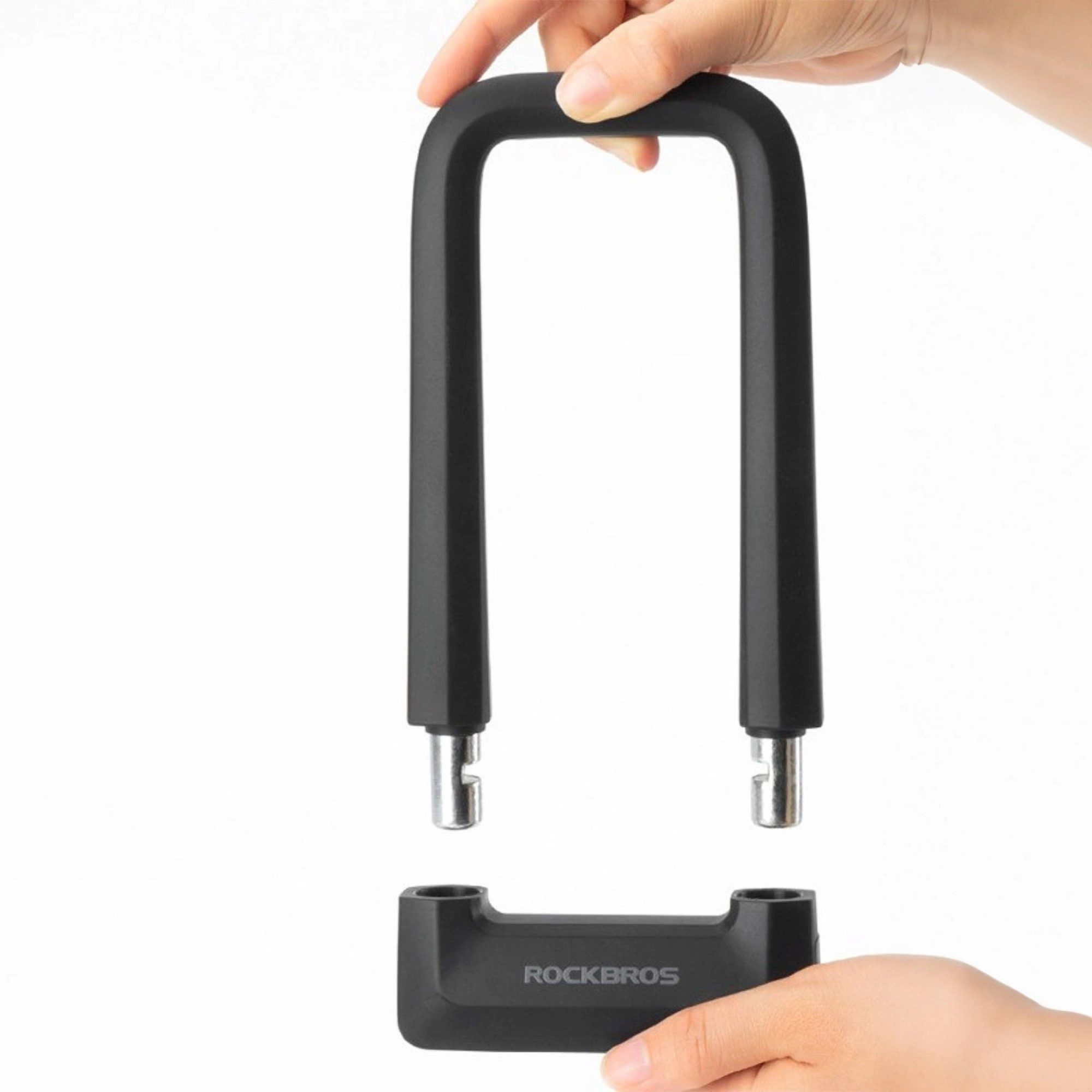 ROCKBROS Kettenschloss U-Lock n Schwarz Wasserbeständig und Robust mit Doppelverschluss