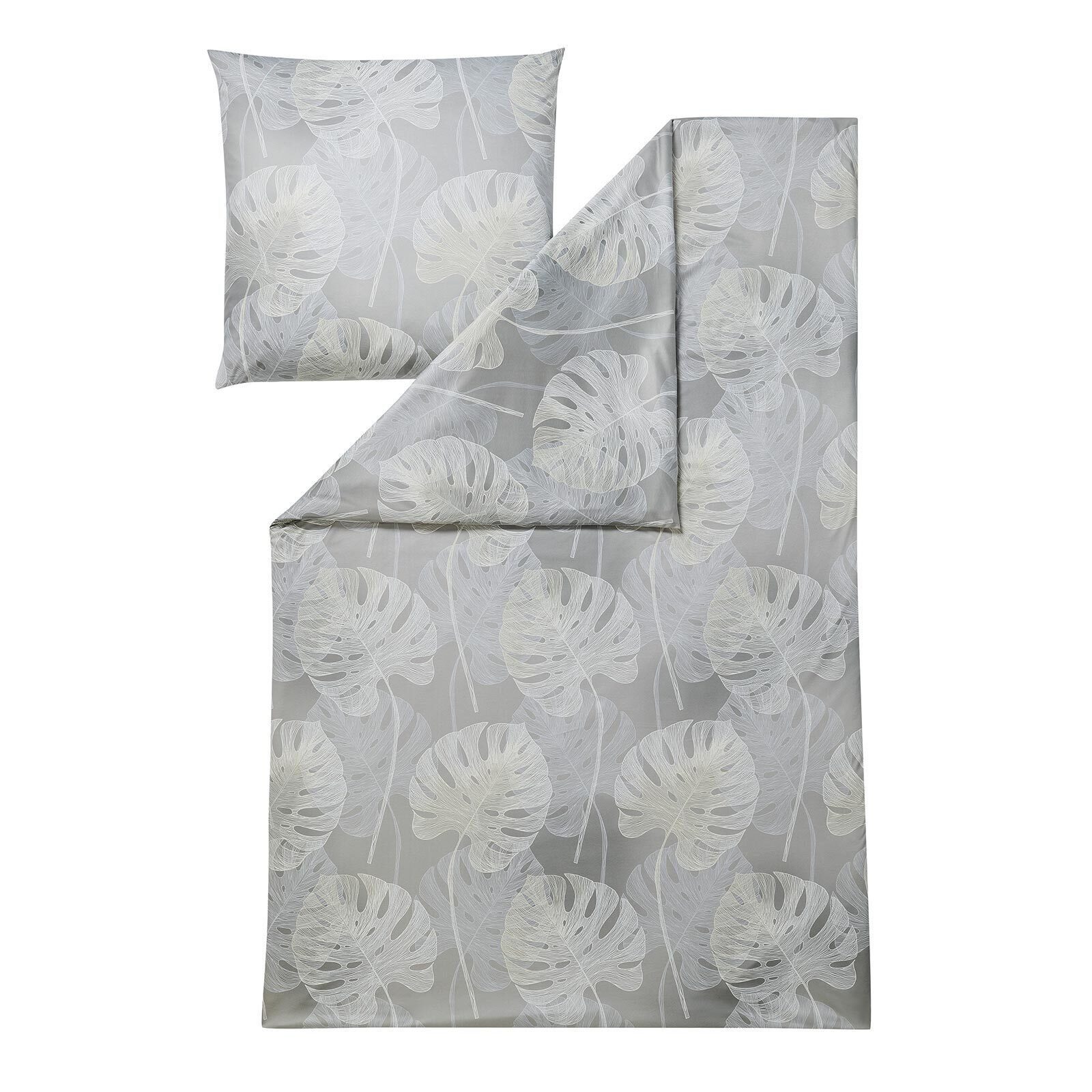 Estella Bettwäsche Estella Interlock Jersey Bettwäsche Delicia 6975-200 Blätter 135x200, Interlock Jersey, 2 teilig