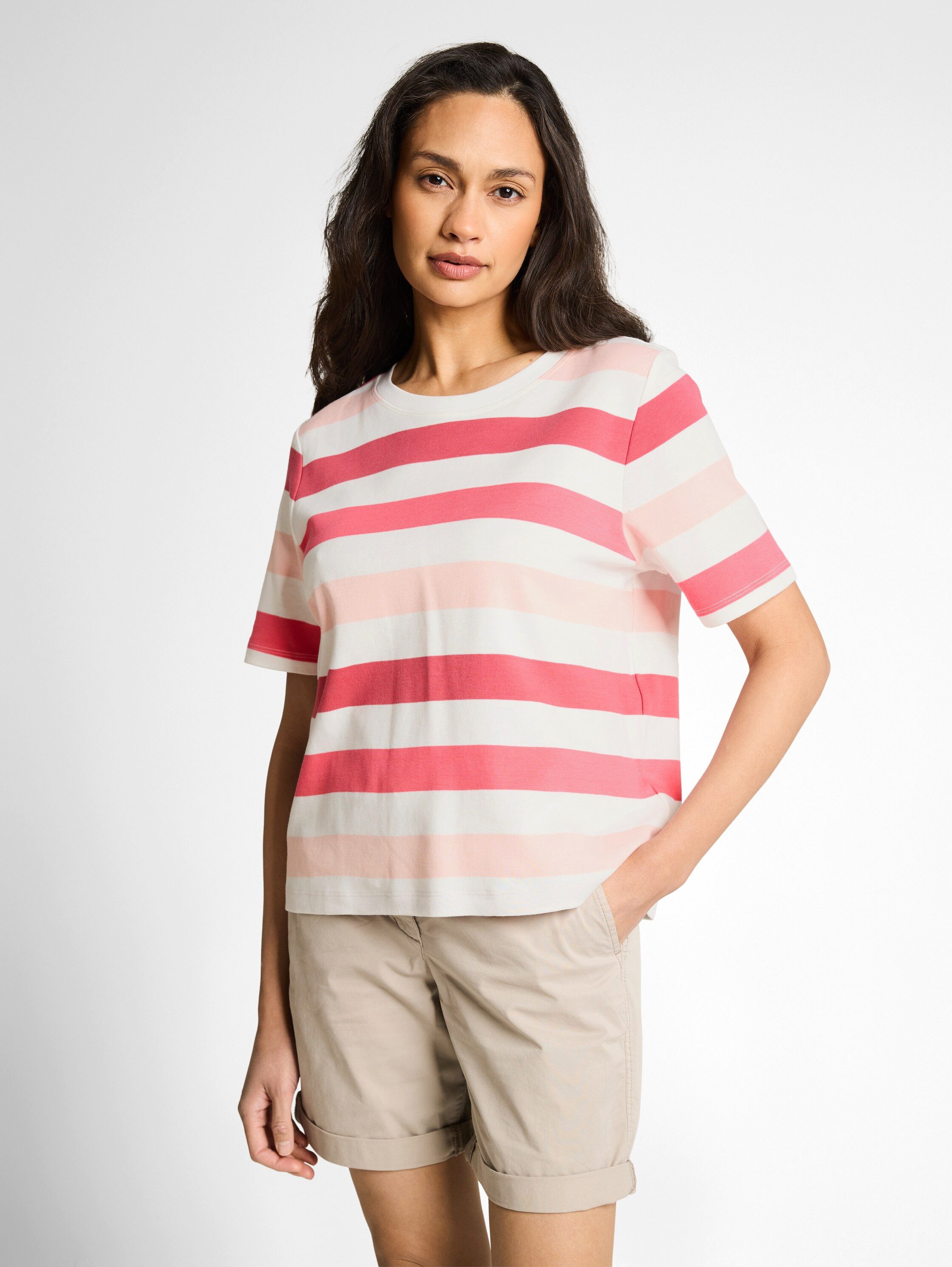 TOM TAILOR T-Shirt mit Streifen Muster günstig online kaufen