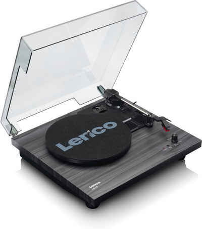 Lenco LS-10BK Plattenspieler mit Lautsprechern Plattenspieler (Riemenantrieb)