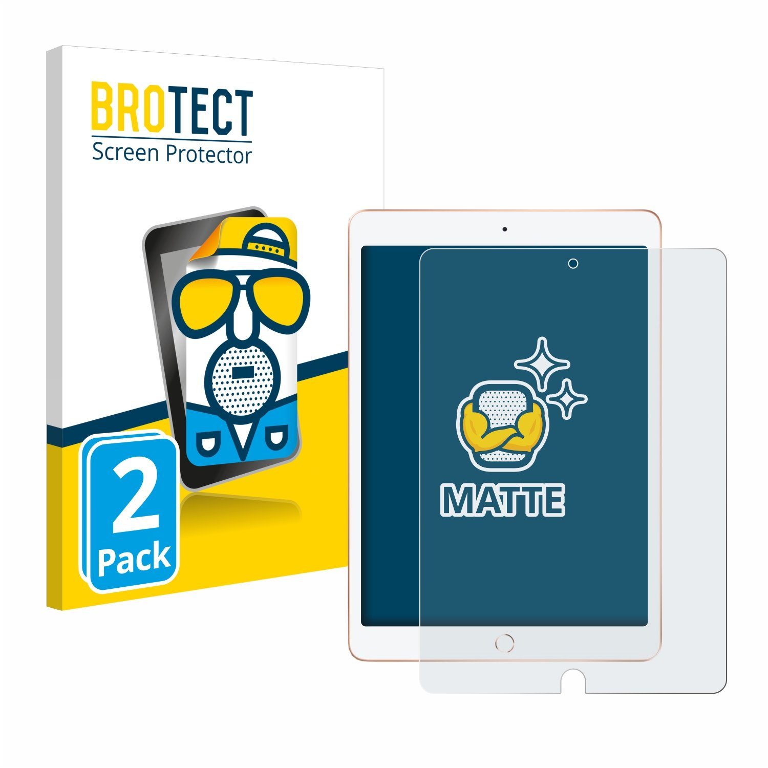 BROTECT Displayschutzfolie Schutzfolie für Apple iPad 10.2" WiFi 2020 (8. Gen), 2 Stück, Displayschutz Schutz Folie Matt Entspiegelungsfolie
