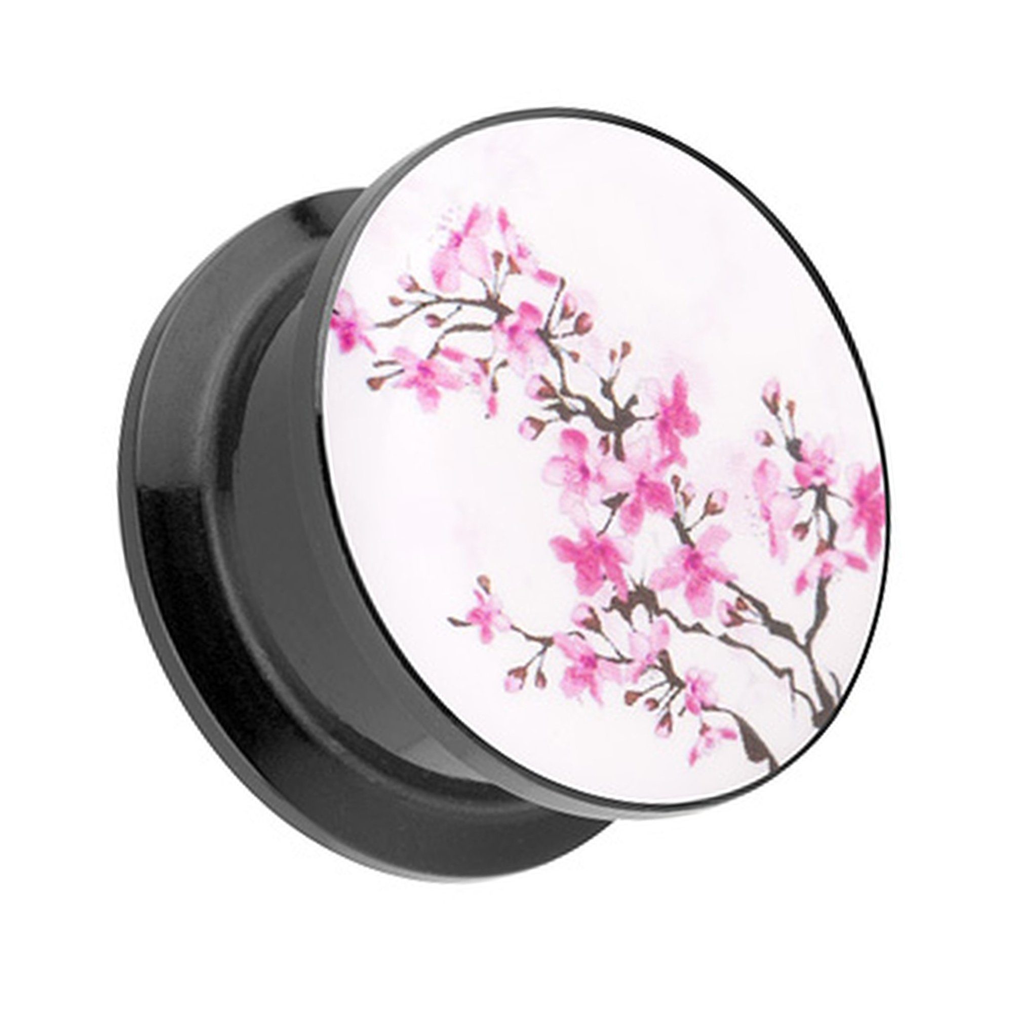 Taffstyle Plug Piercing Schraubverschluß Kirschblüten Blumen, günstig online kaufen