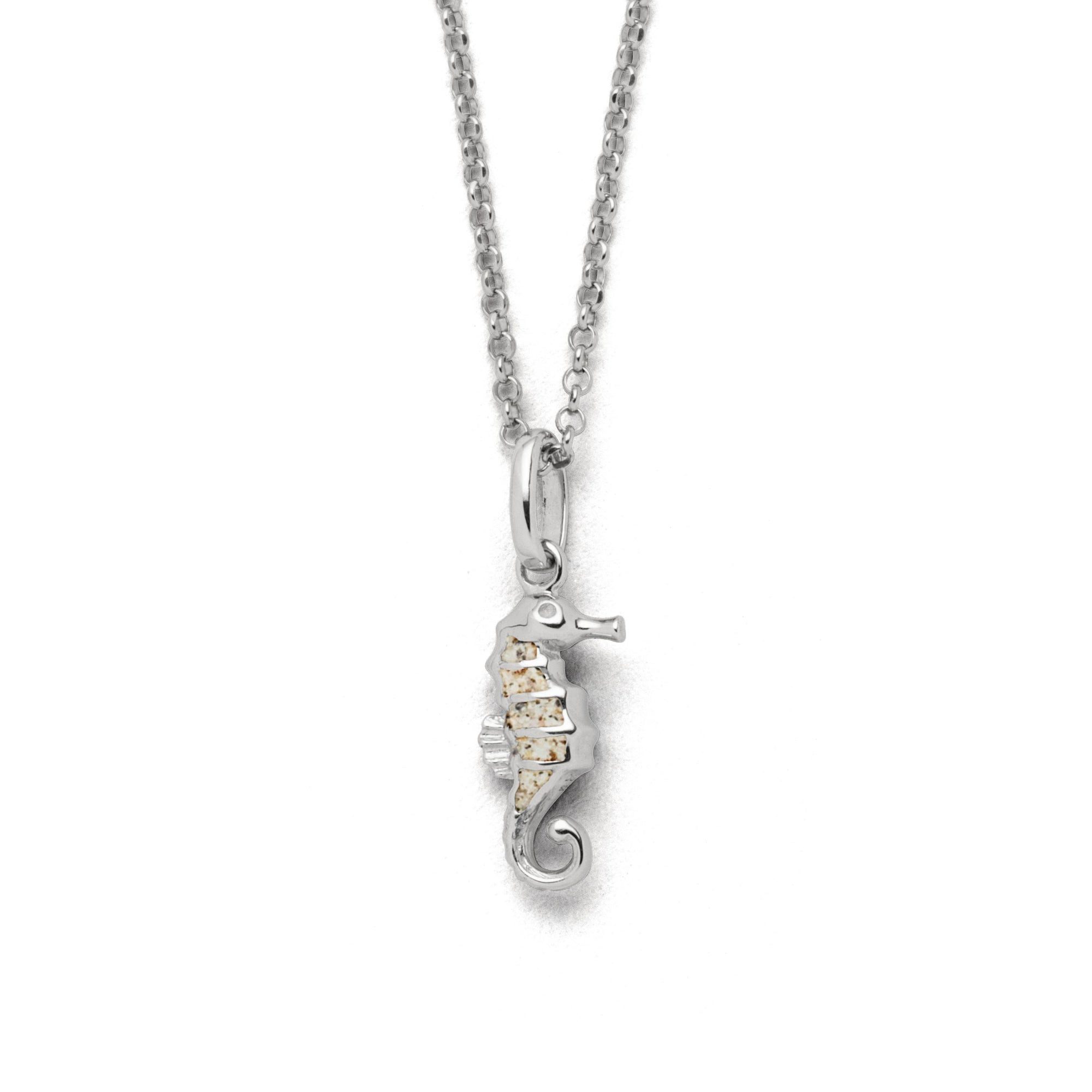 Kette mit Anhänger DUR Schmuck: Kette "Seepferd" mit Strandsand K2717 / K2984