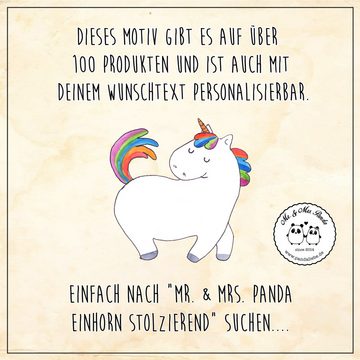 Mr. & Mrs. Panda Kosmetiktasche Einhorn Stolzieren - Weiß - Geschenk, Make-Up Tasche, Einhörner, Unic (1-tlg), Liebevolle Motive