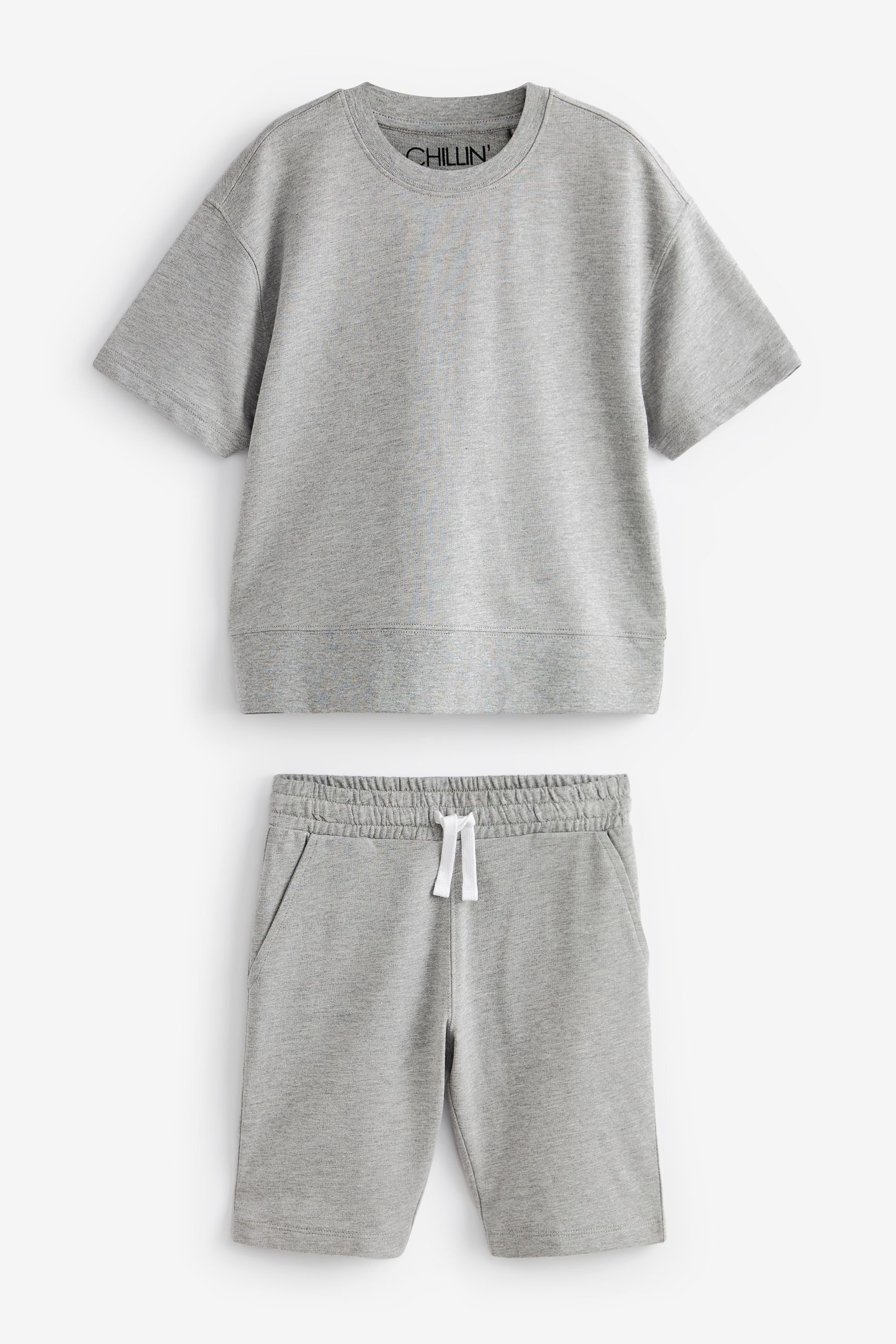 Next Loungeanzug Lounge-Shorts und T-Shirt im Set (2 tlg) Grey