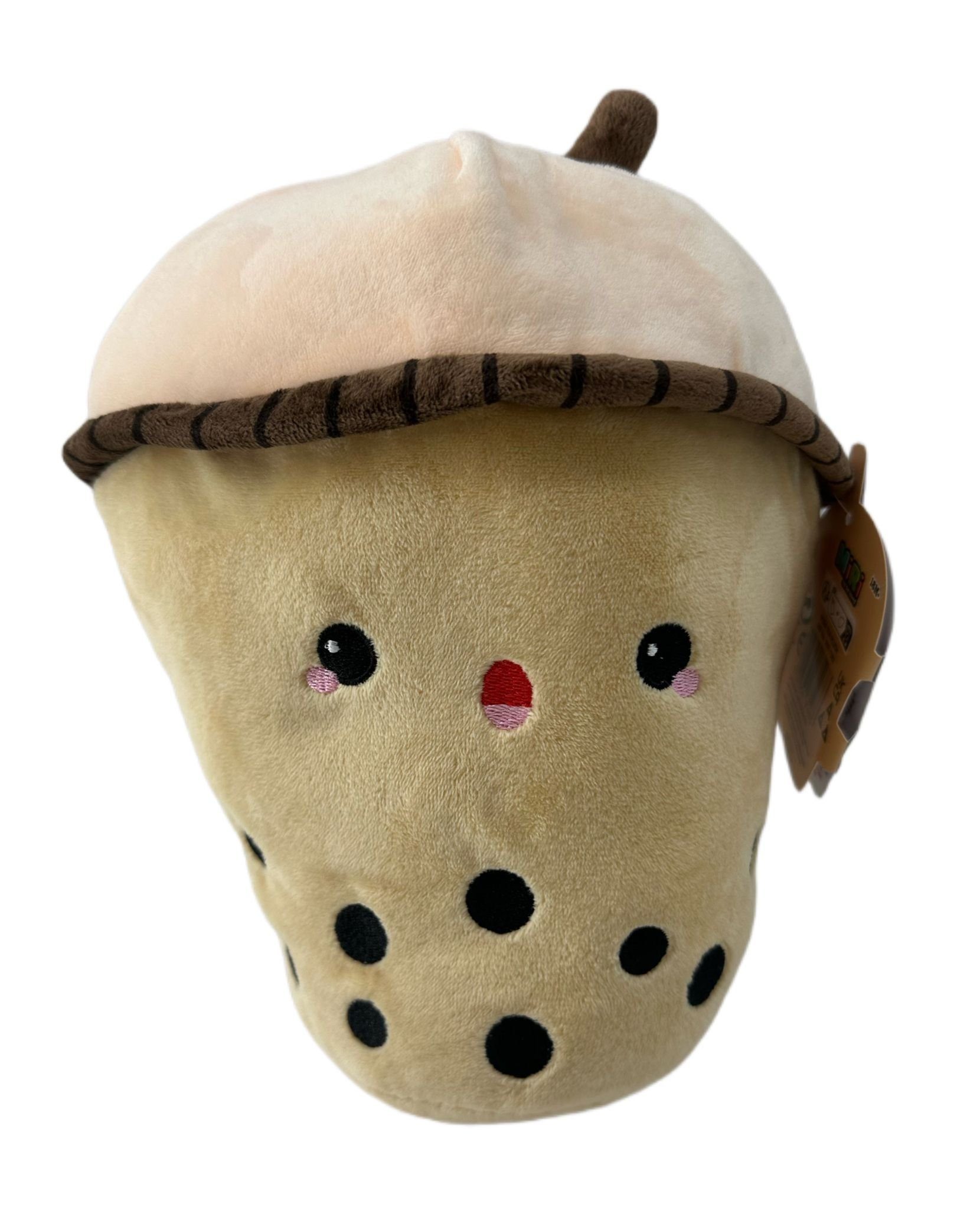 soma Kuscheltier Bubble Tea Plüschtier 26 cm – Boba Kuscheltier Kissen für Kinder beige (Set, 1-St., Geschenk-Set), Bubble Tea Kissen Plüschtier 26 cm, perfektes Geschenk für Kinder